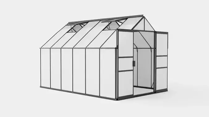 Greenhouse Uranus 9900 Glass Black Low-poly 3D model Greenhouse Uranus 9900 Glass Black Low-poly 3D model