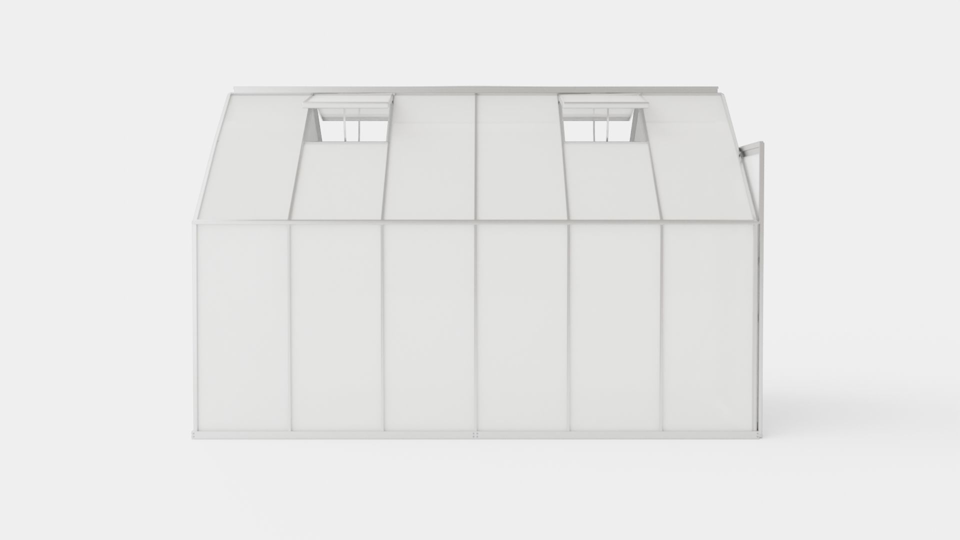 Greenhouse Uranus 9900 Glass ALU Low-poly 3D model_2