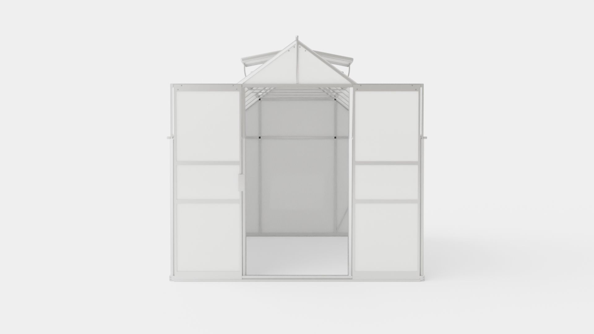 Greenhouse Uranus 9900 Glass ALU Low-poly 3D model_1
