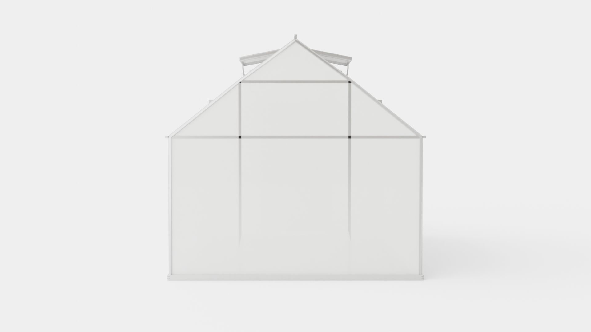 Greenhouse Uranus 9900 Glass ALU Low-poly 3D model_4