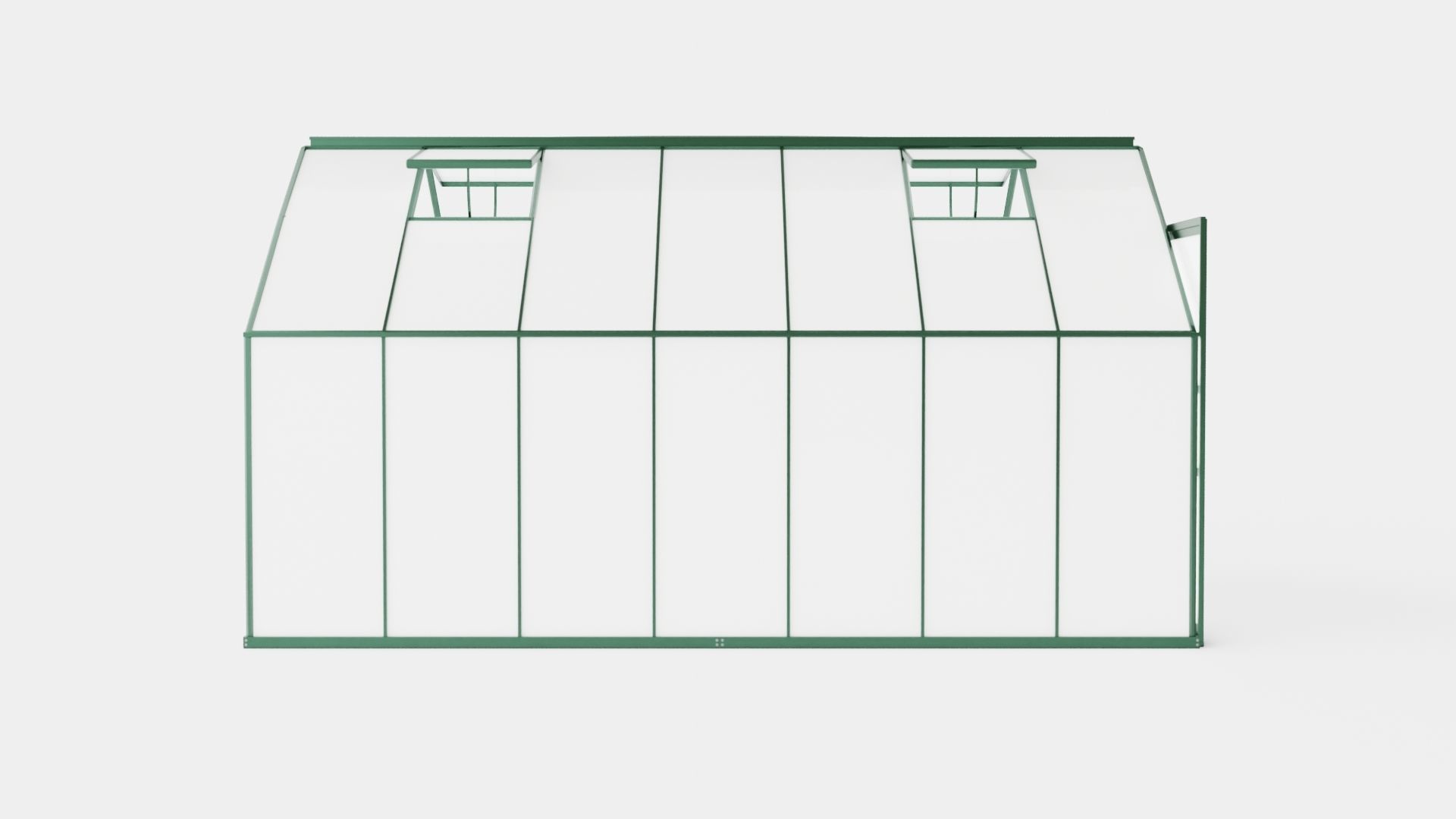 Greenhouse Uranus 11500 Poly Green Low-poly 3D model_2
