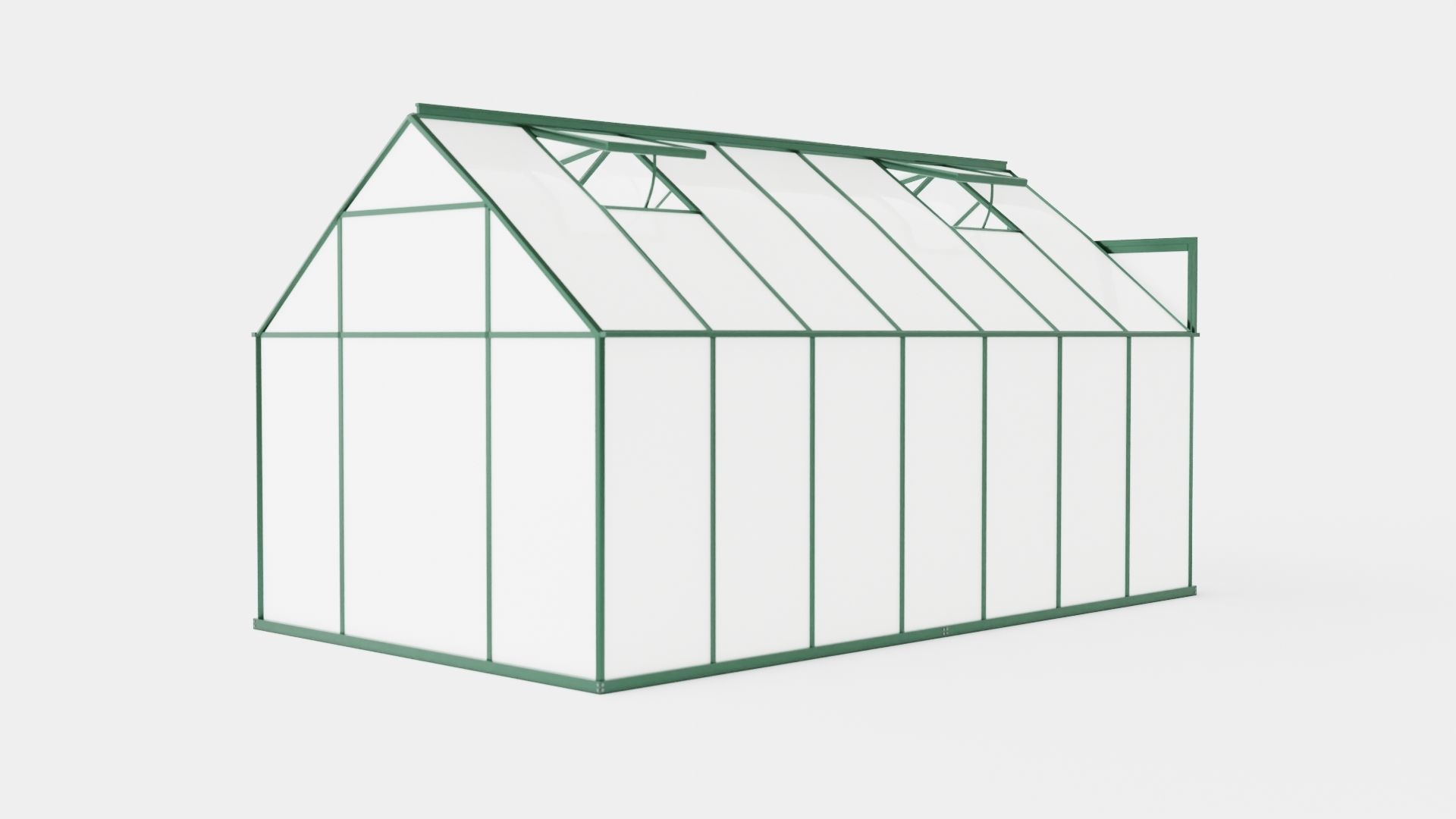 Greenhouse Uranus 11500 Poly Green Low-poly 3D model_3