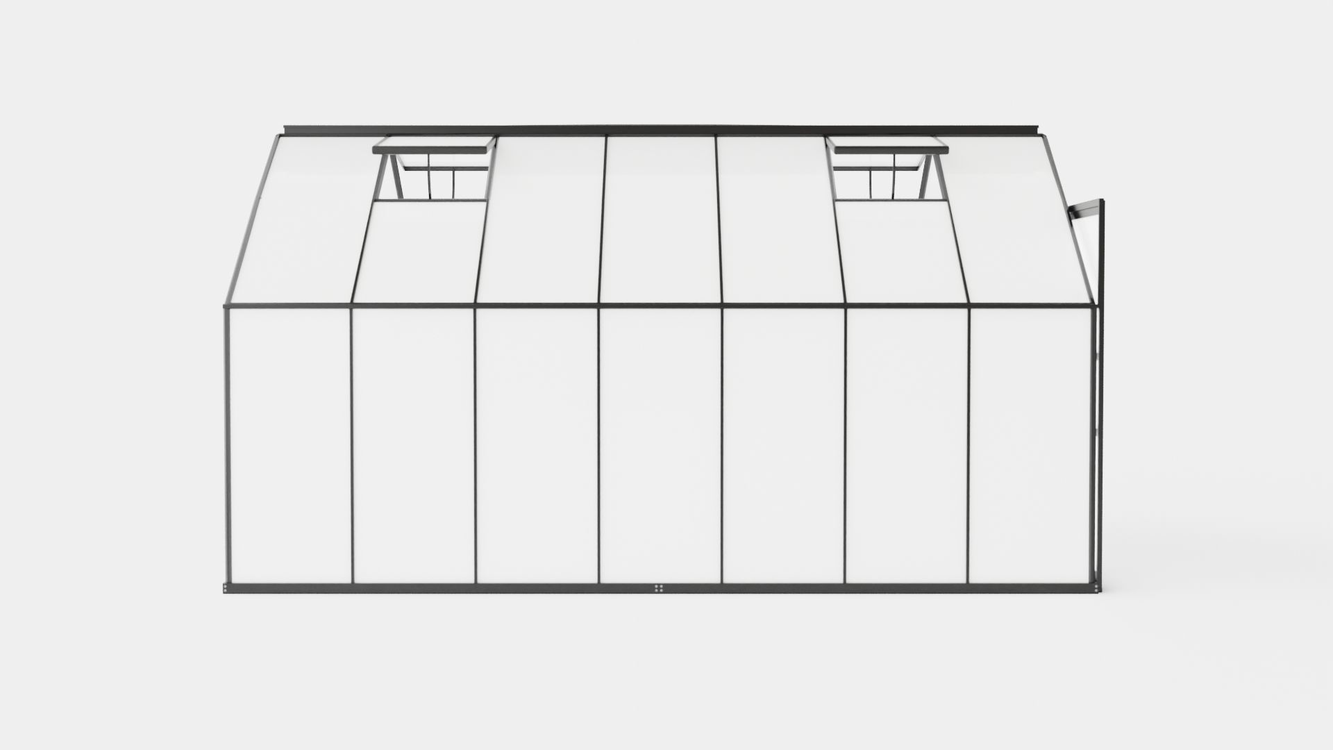 Greenhouse Uranus 11500 Poly Black Low-poly 3D model_2