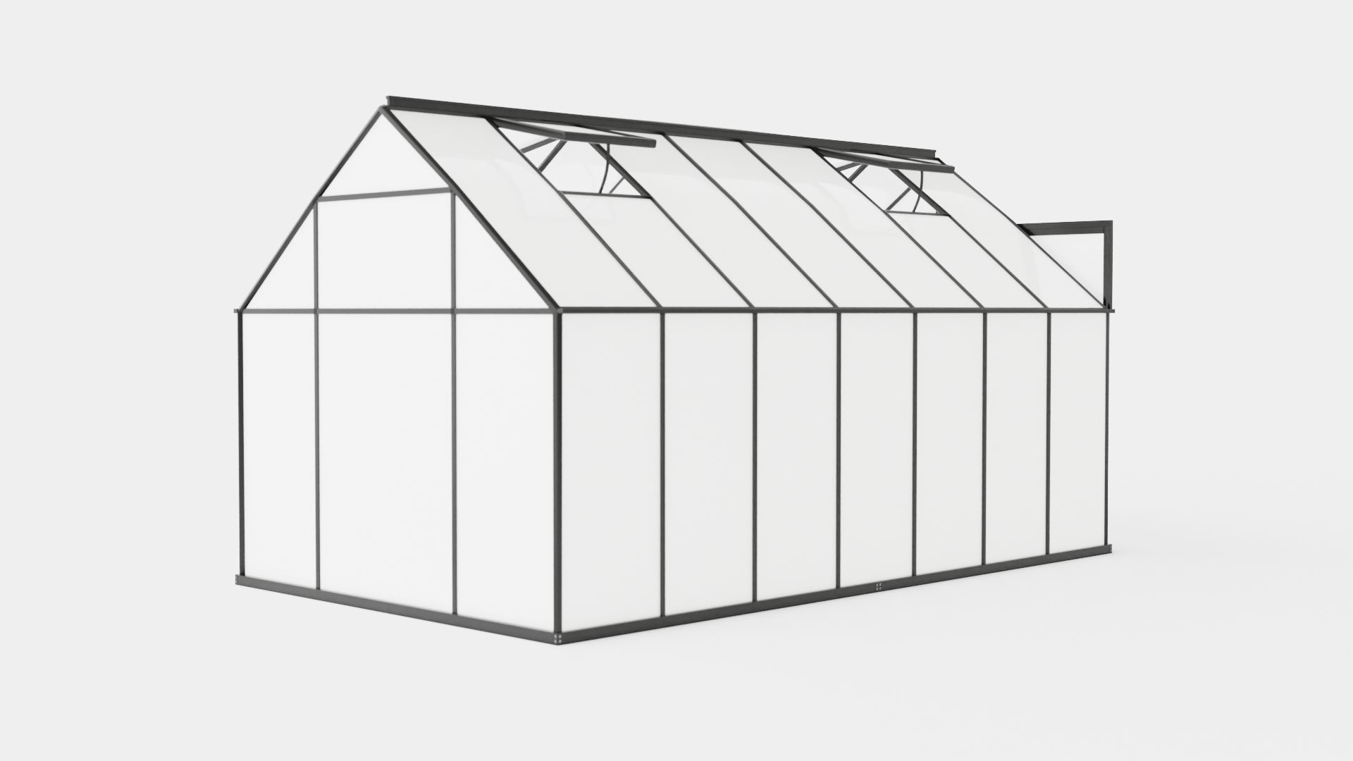 Greenhouse Uranus 11500 Poly Black Low-poly 3D model_3