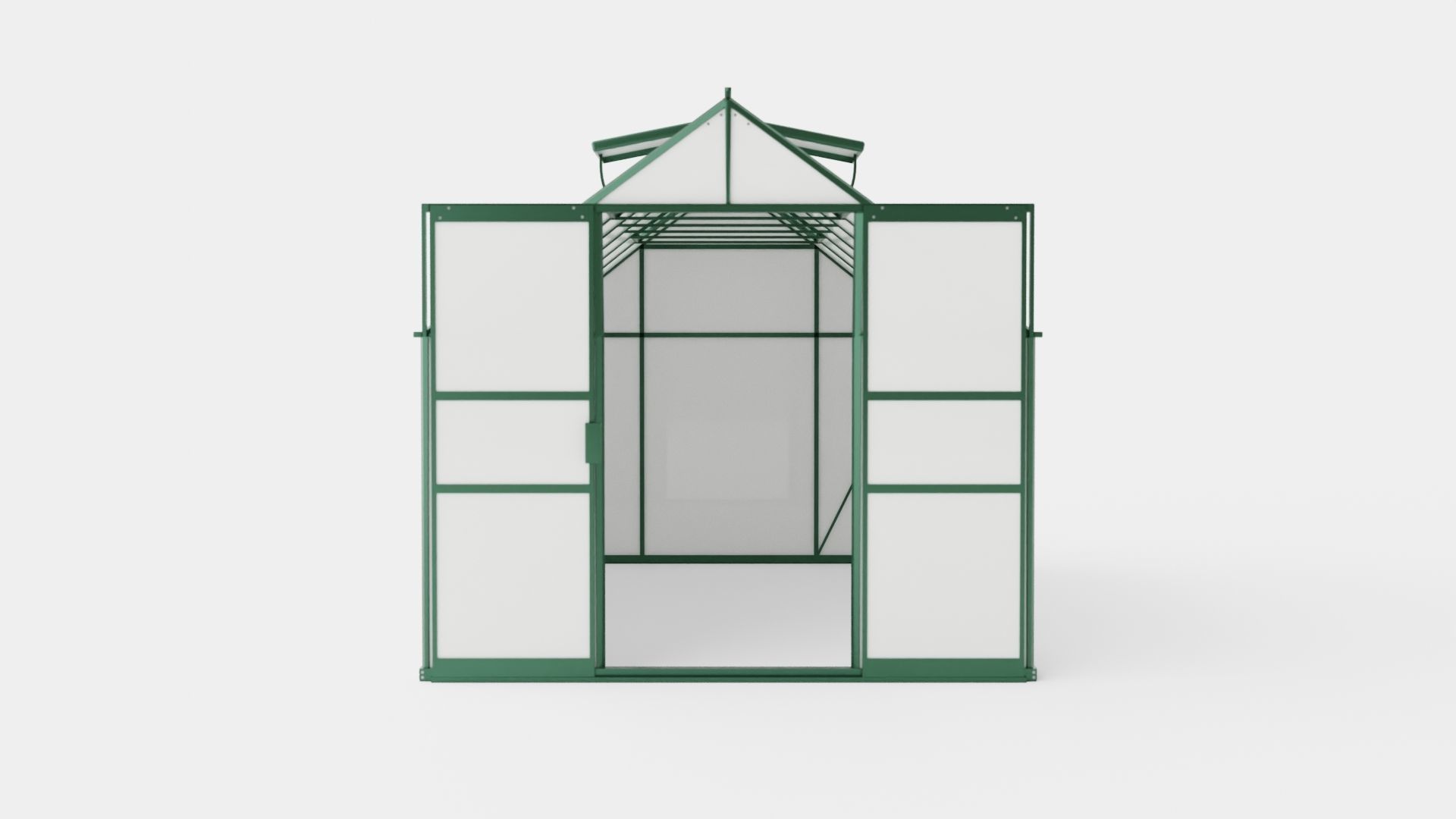 Greenhouse Uranus 11500 Glass Green Low-poly 3D model_1