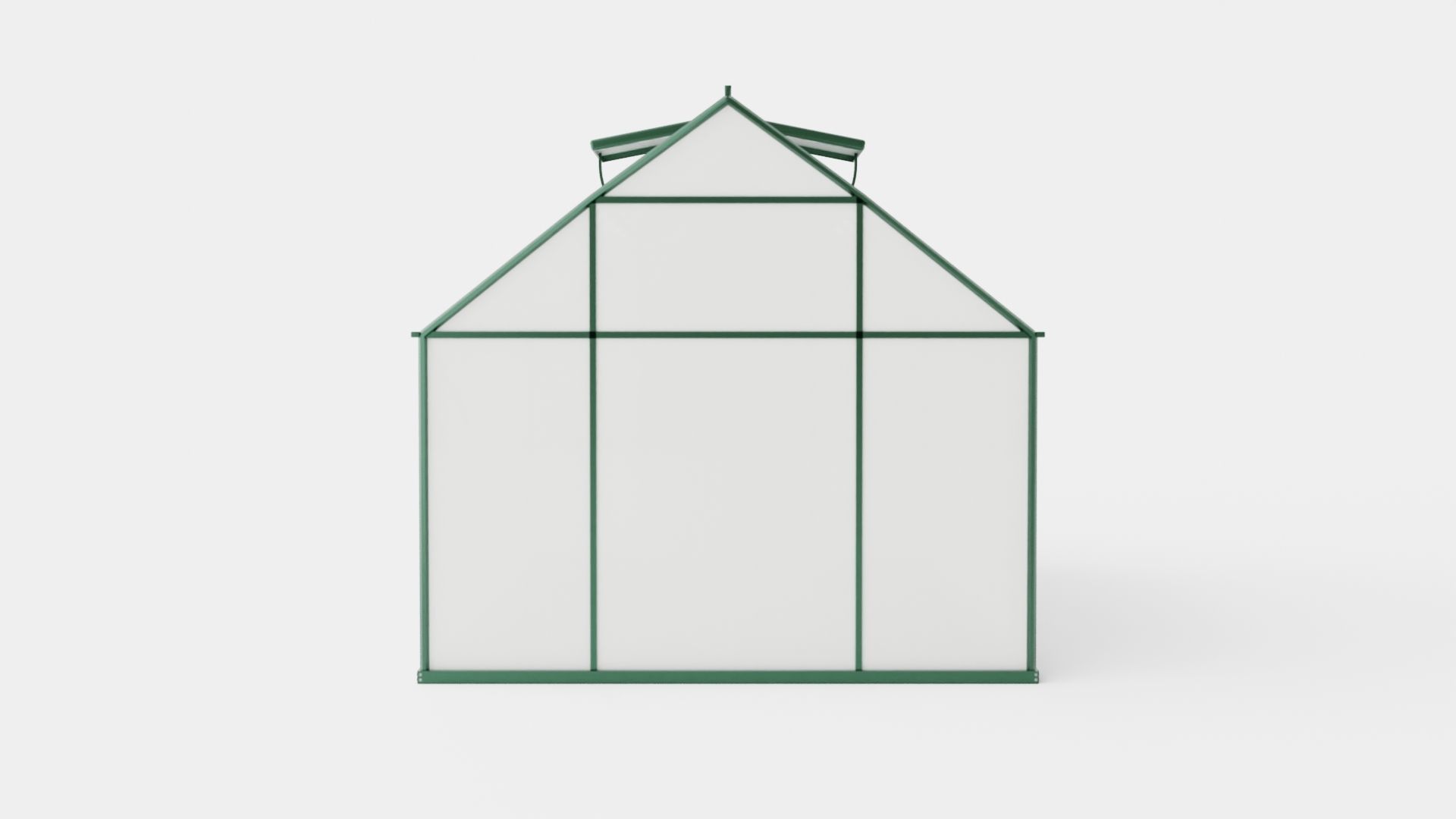 Greenhouse Uranus 11500 Glass Green Low-poly 3D model_4