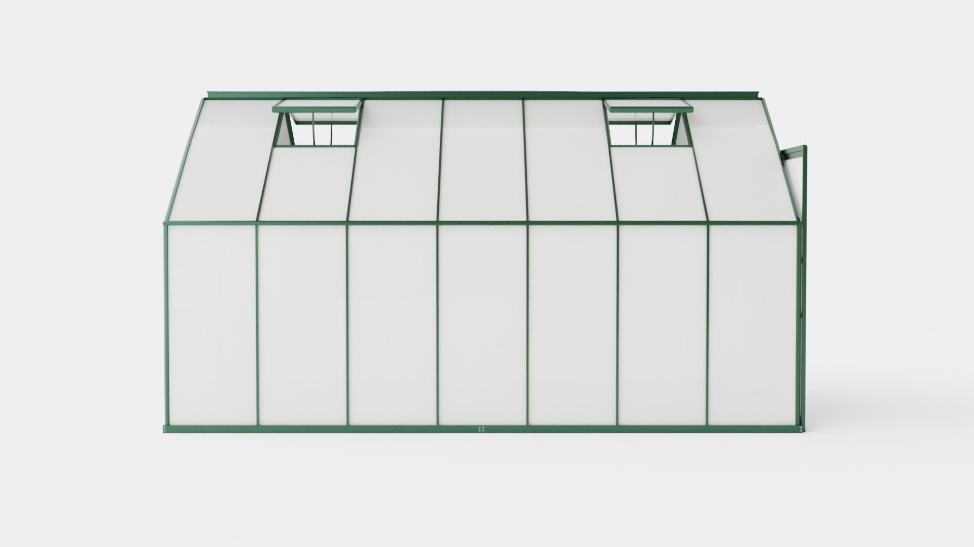 Greenhouse Uranus 11500 Glass Green Low-poly 3D model_2