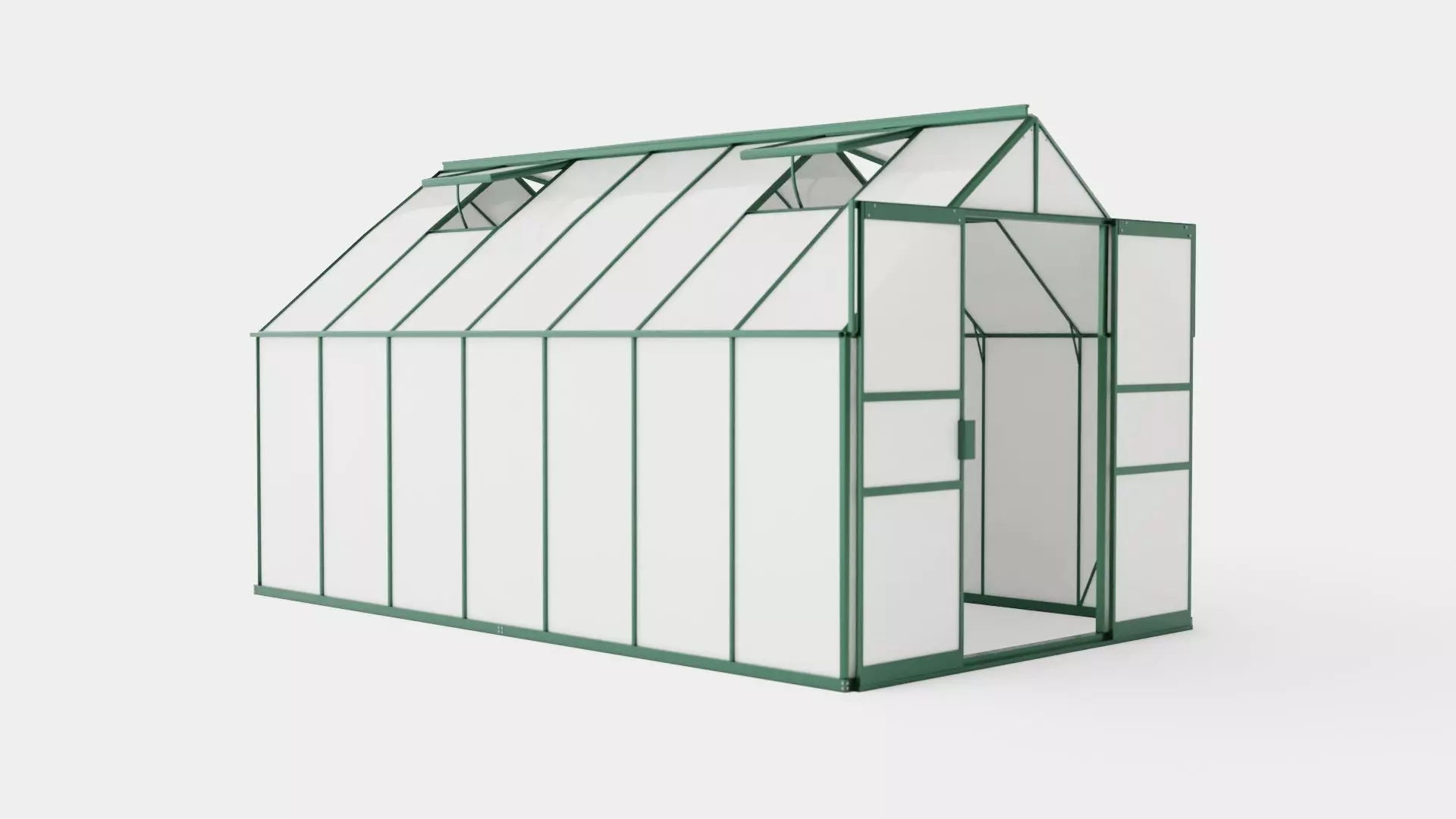 Greenhouse Uranus 11500 Glass Green Low-poly 3D model_0