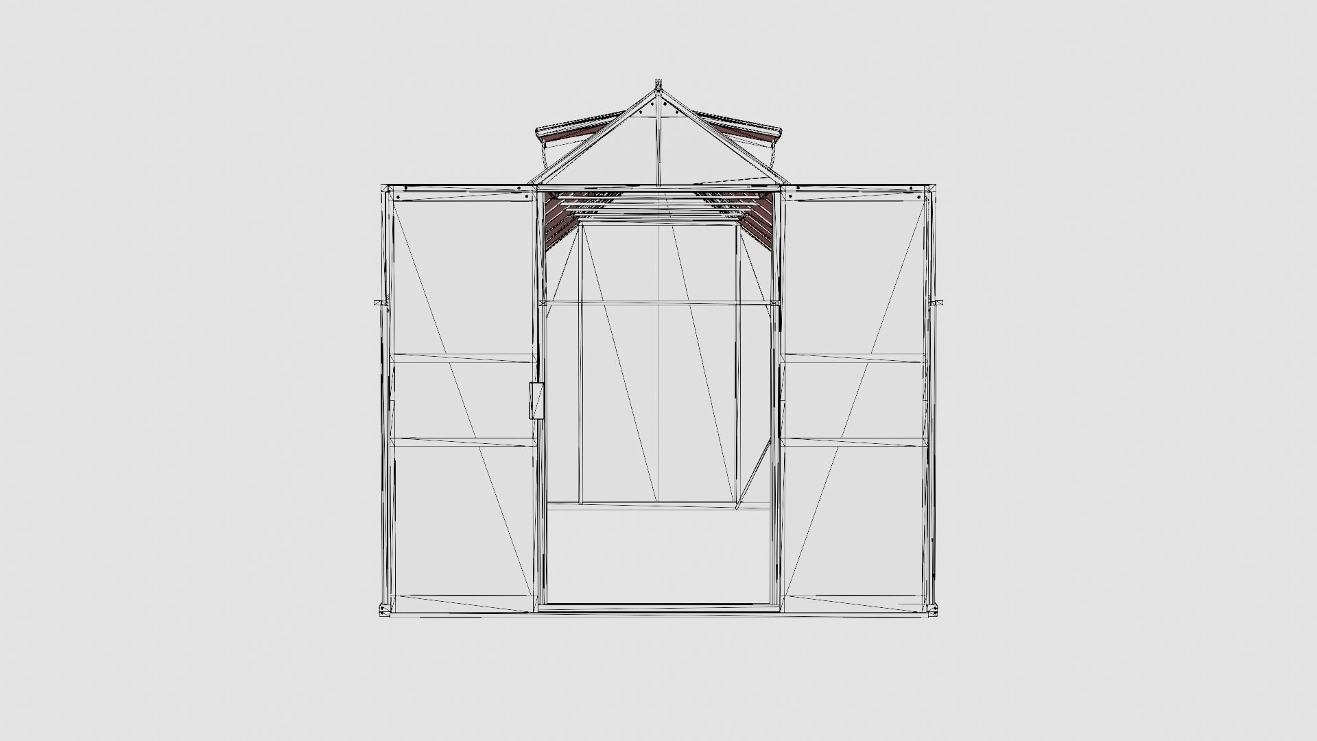 Greenhouse Uranus 11500 Glass Black Low-poly 3D model_6