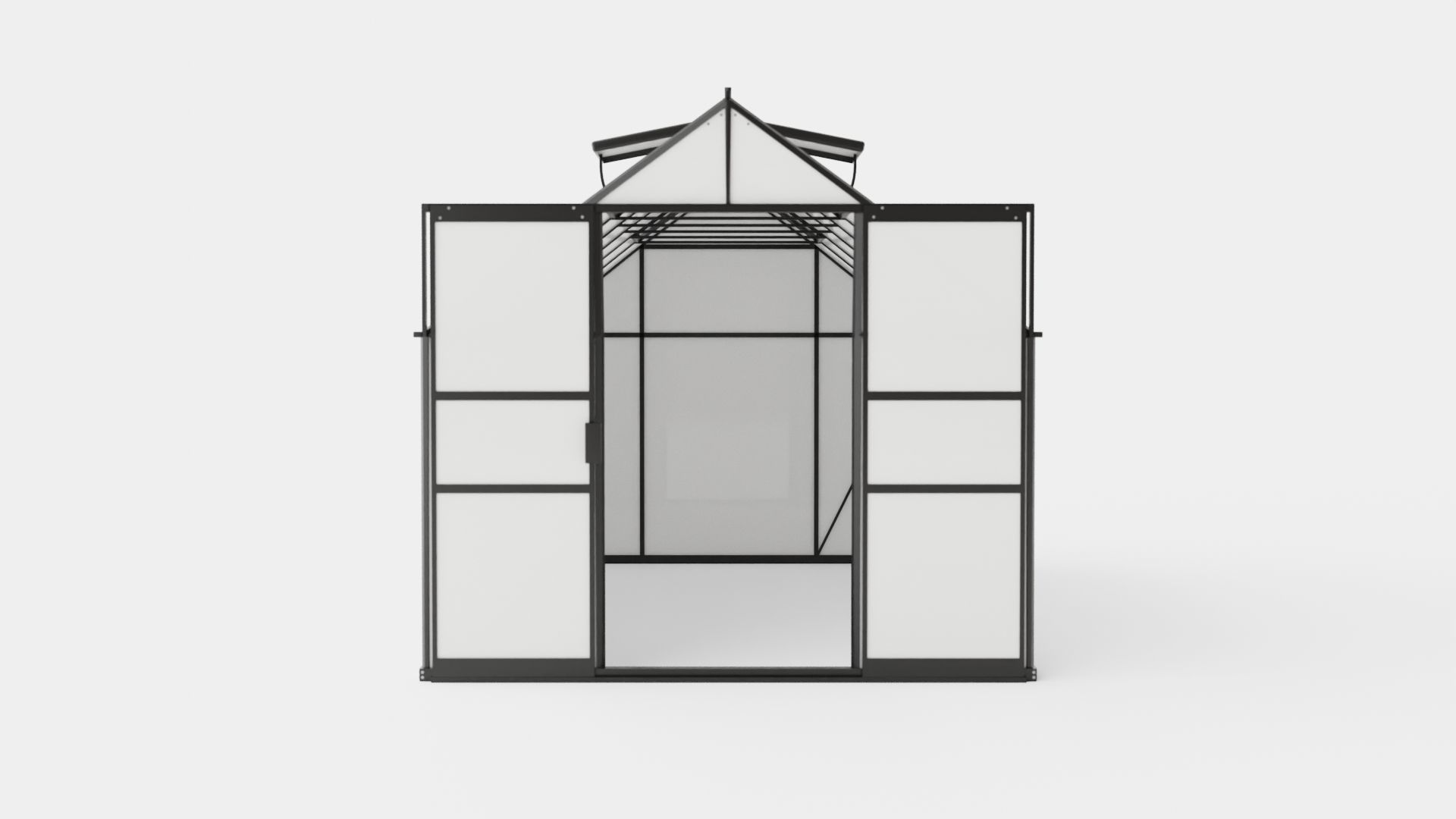 Greenhouse Uranus 11500 Glass Black Low-poly 3D model_1