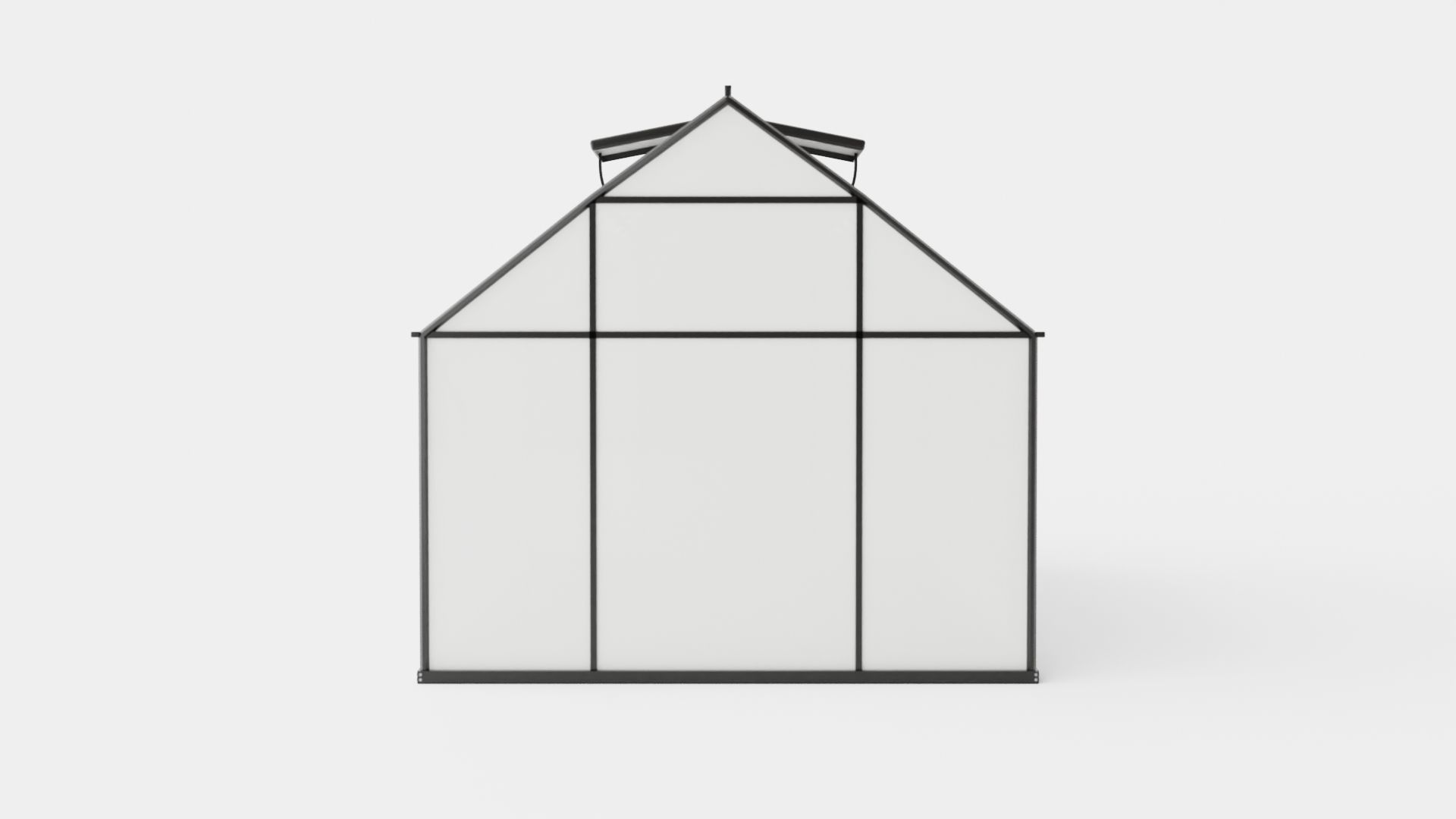 Greenhouse Uranus 11500 Glass Black Low-poly 3D model_4