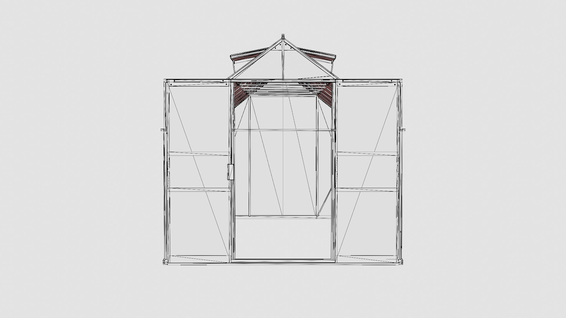 Greenhouse Uranus 11500 Glass ALU Low-poly 3D model_6
