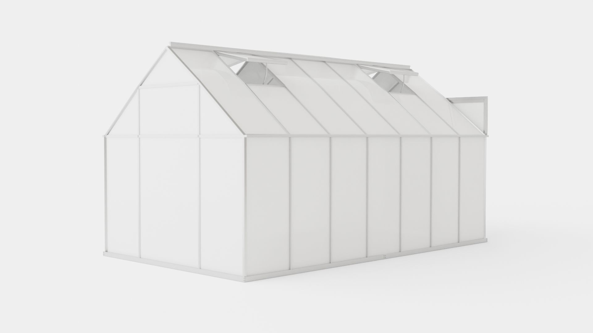 Greenhouse Uranus 11500 Glass ALU Low-poly 3D model_3