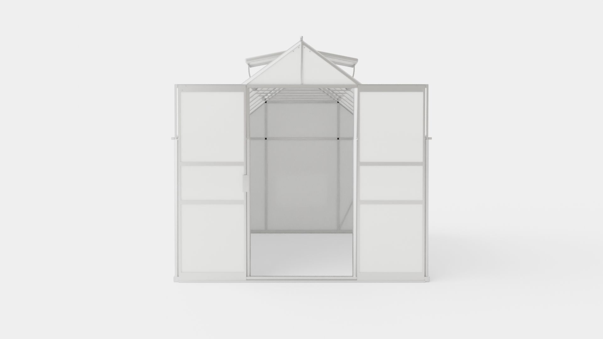 Greenhouse Uranus 11500 Glass ALU Low-poly 3D model_1