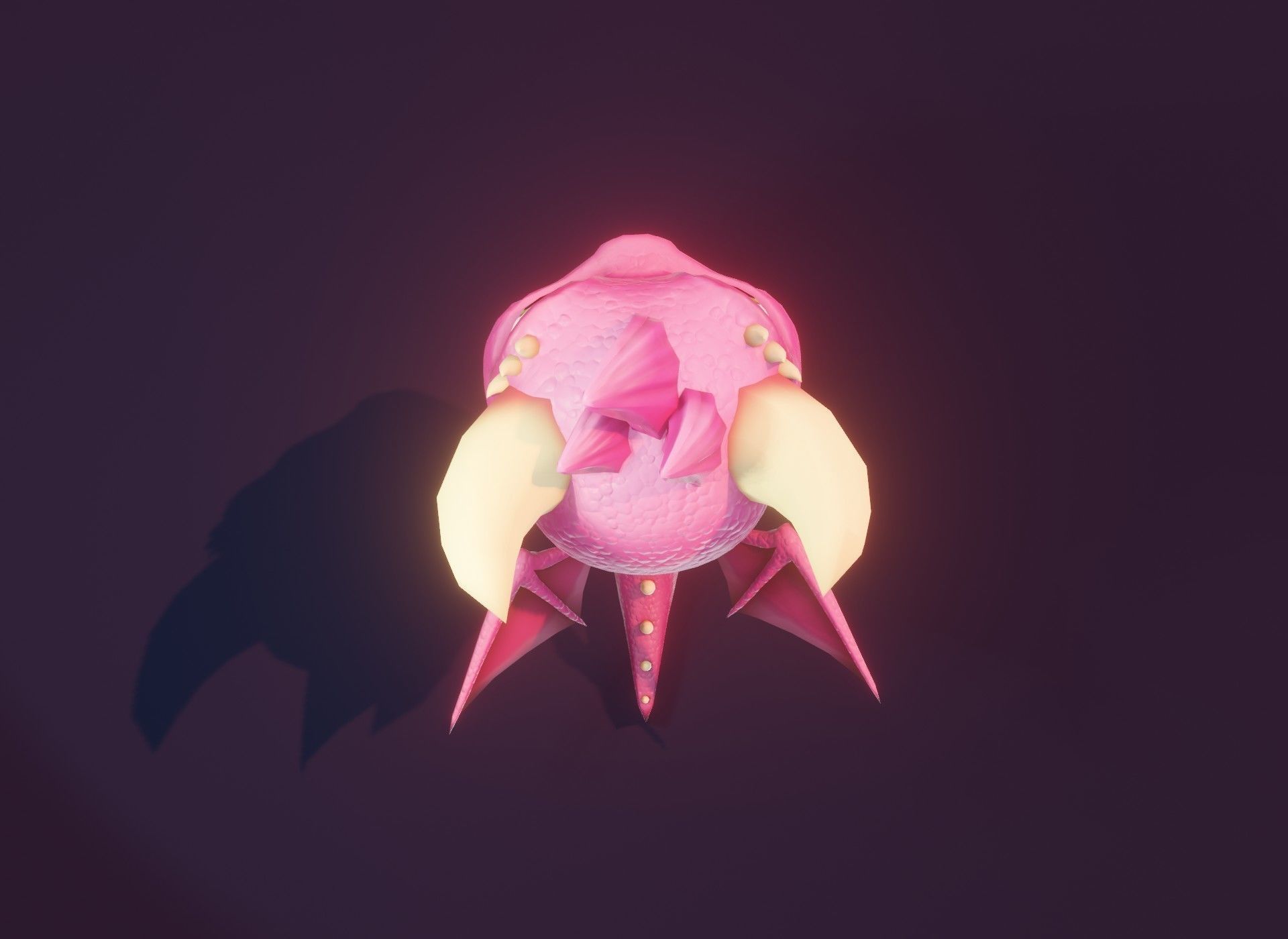 Pink Cartoon Baby Dragon 3d Model Low-poly 3D model_15