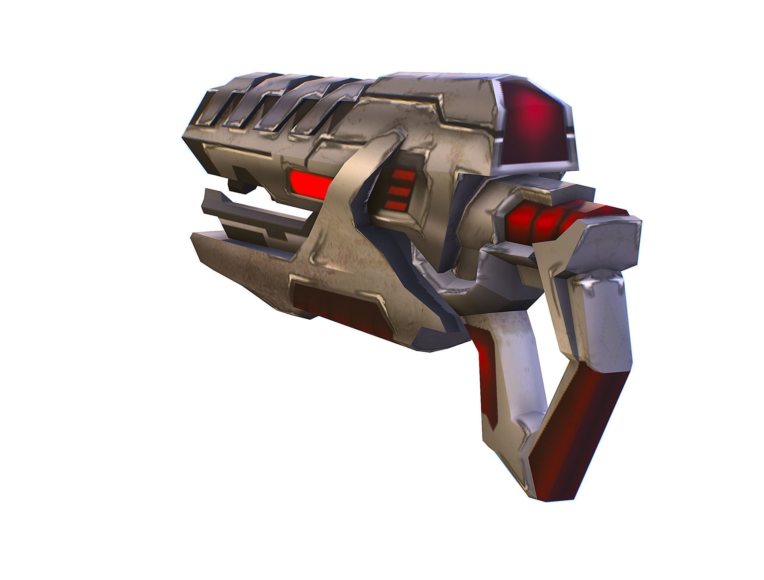 Woman Cyborg - Female Soldier with Rifle and Pistol Low-poly 3D model_41