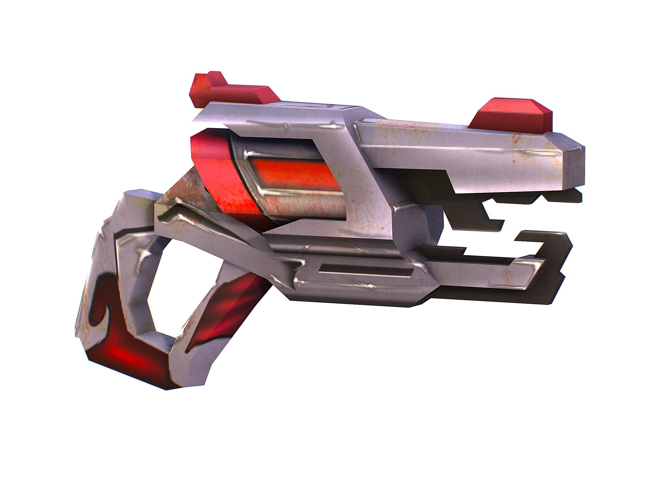 Woman Cyborg - Female Soldier with Rifle and Pistol Low-poly 3D model_47