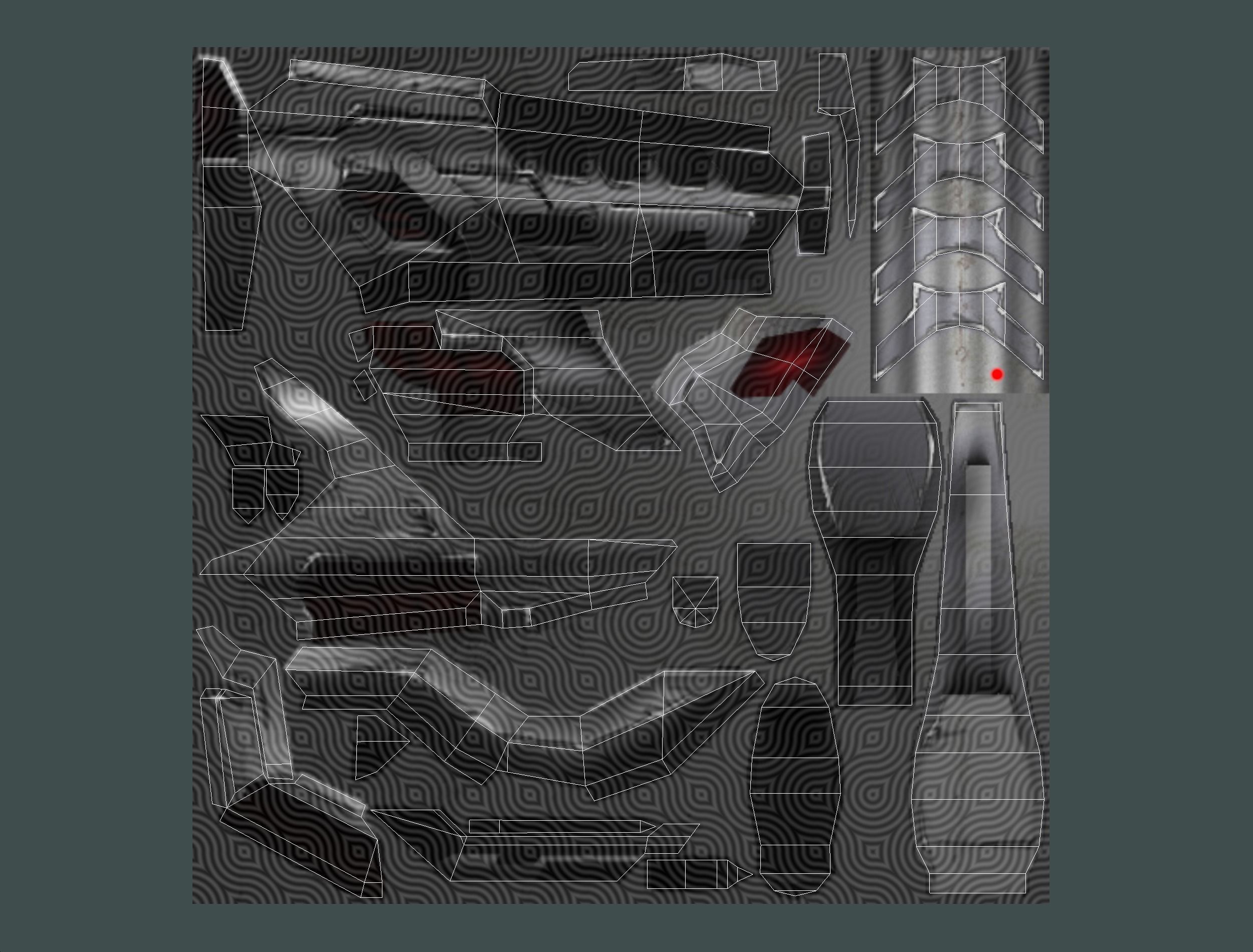 Woman Cyborg - Female Soldier with Rifle and Pistol Low-poly 3D model_65