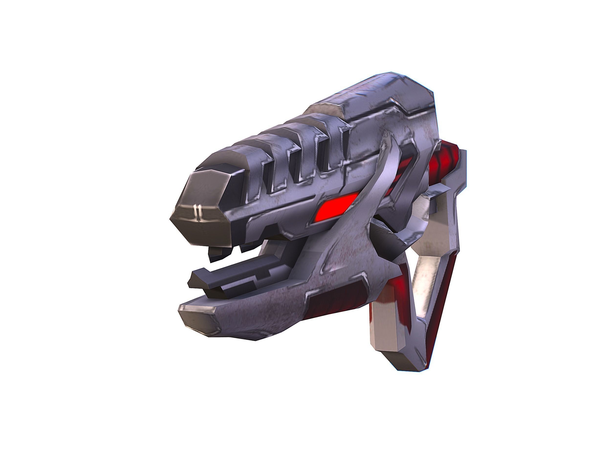 Woman Cyborg - Female Soldier with Rifle and Pistol Low-poly 3D model_44