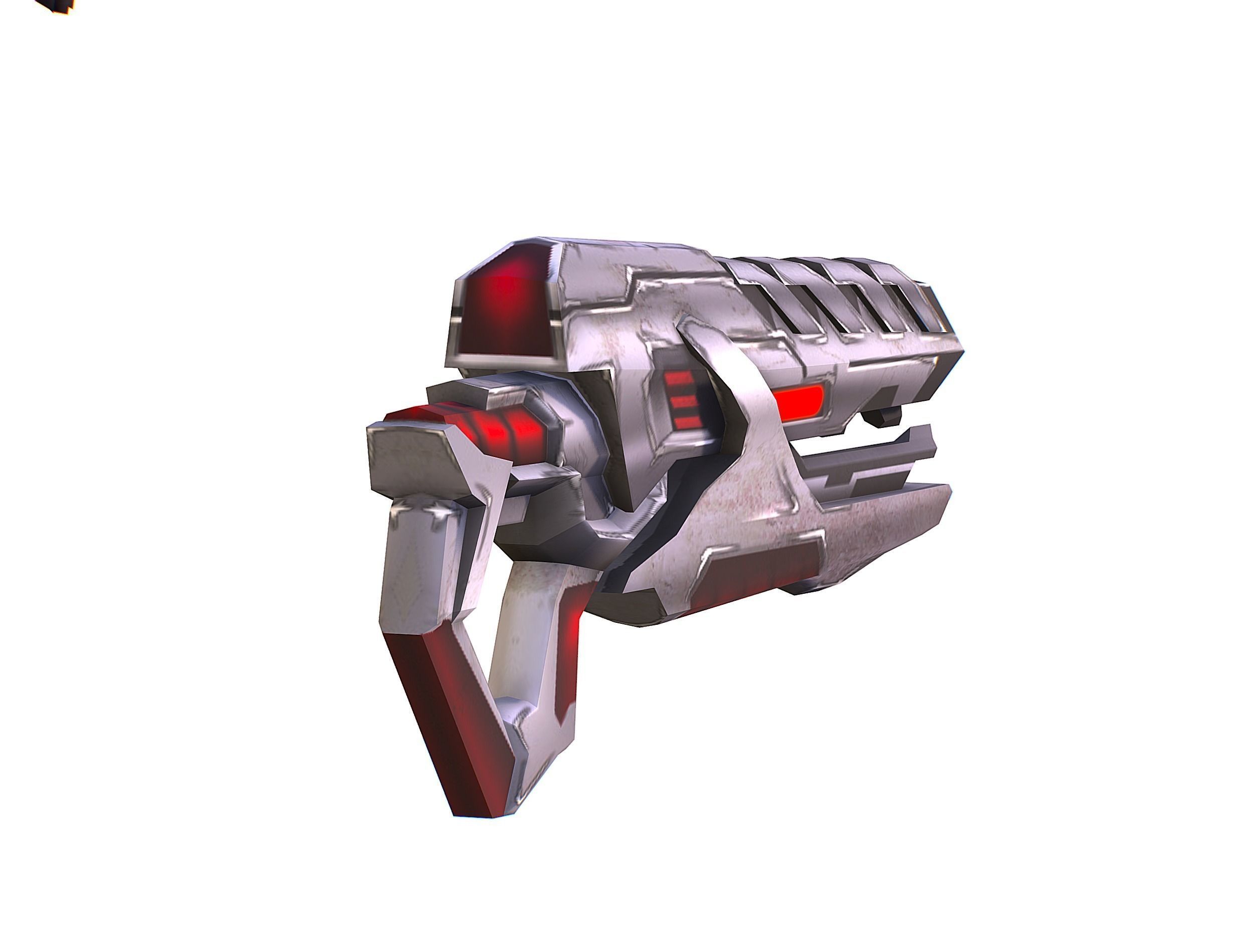 Woman Cyborg - Female Soldier with Rifle and Pistol Low-poly 3D model_39