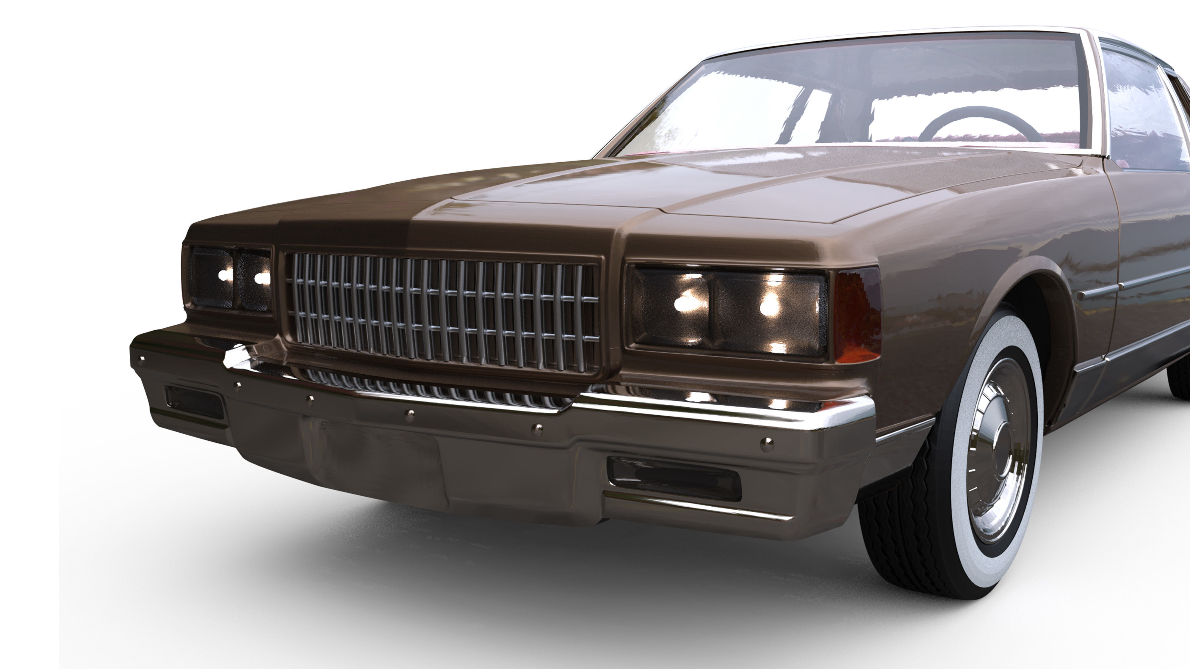 Third gen chevy Caprice Classic 2 Door stl model car parts 3D print model_6