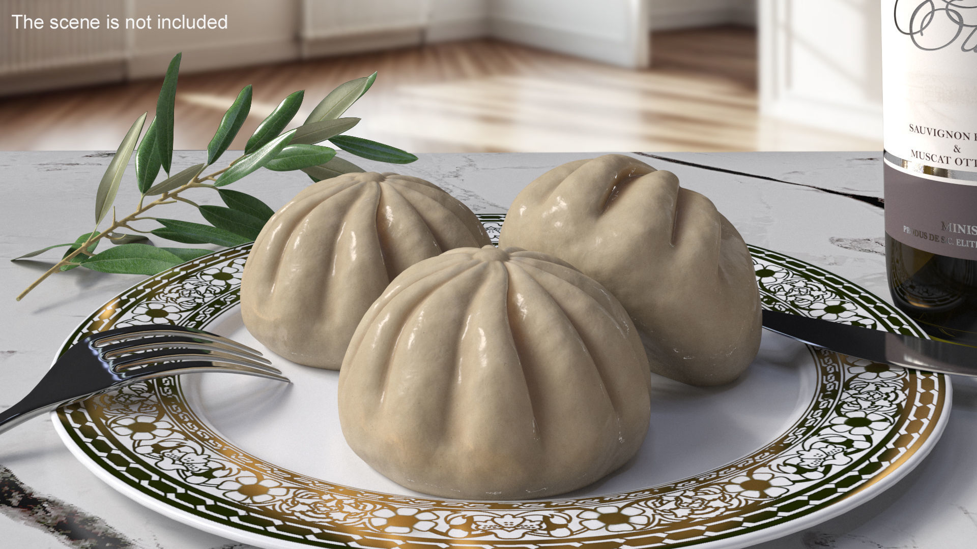 Asian Dumpling Cooked for 3D Print 3D print model