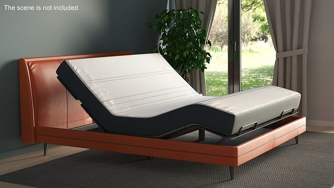 Smart Bed Pro Xiaomi Orange Curved Mattress 3D model