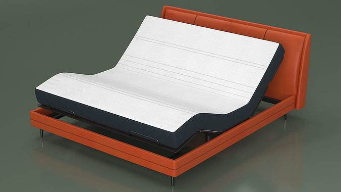 Smart Bed Pro Xiaomi Orange Curved Mattress 3D model 4