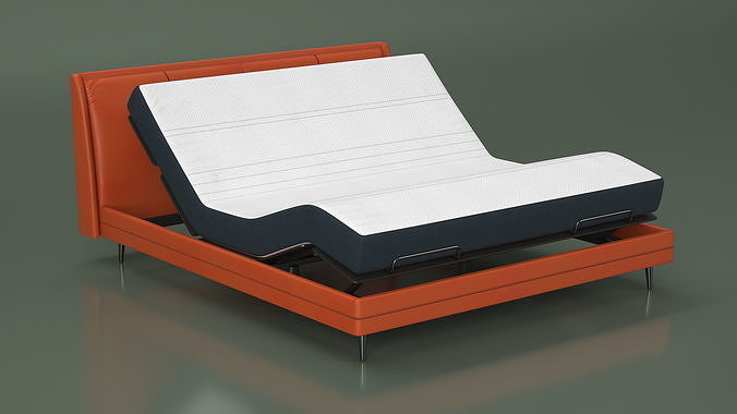Smart Bed Pro Xiaomi Orange Curved Mattress 3D model 5
