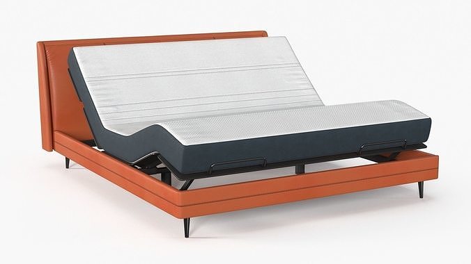 Smart Bed Pro Xiaomi Orange Curved Mattress 3D model 7