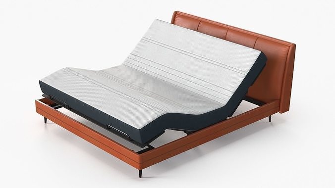 Smart Bed Pro Xiaomi Orange Curved Mattress 3D model 6