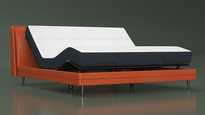 Smart Bed Pro Xiaomi Orange Curved Mattress 3D model 3