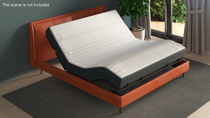 Smart Bed Pro Xiaomi Orange Curved Mattress 3D model 2