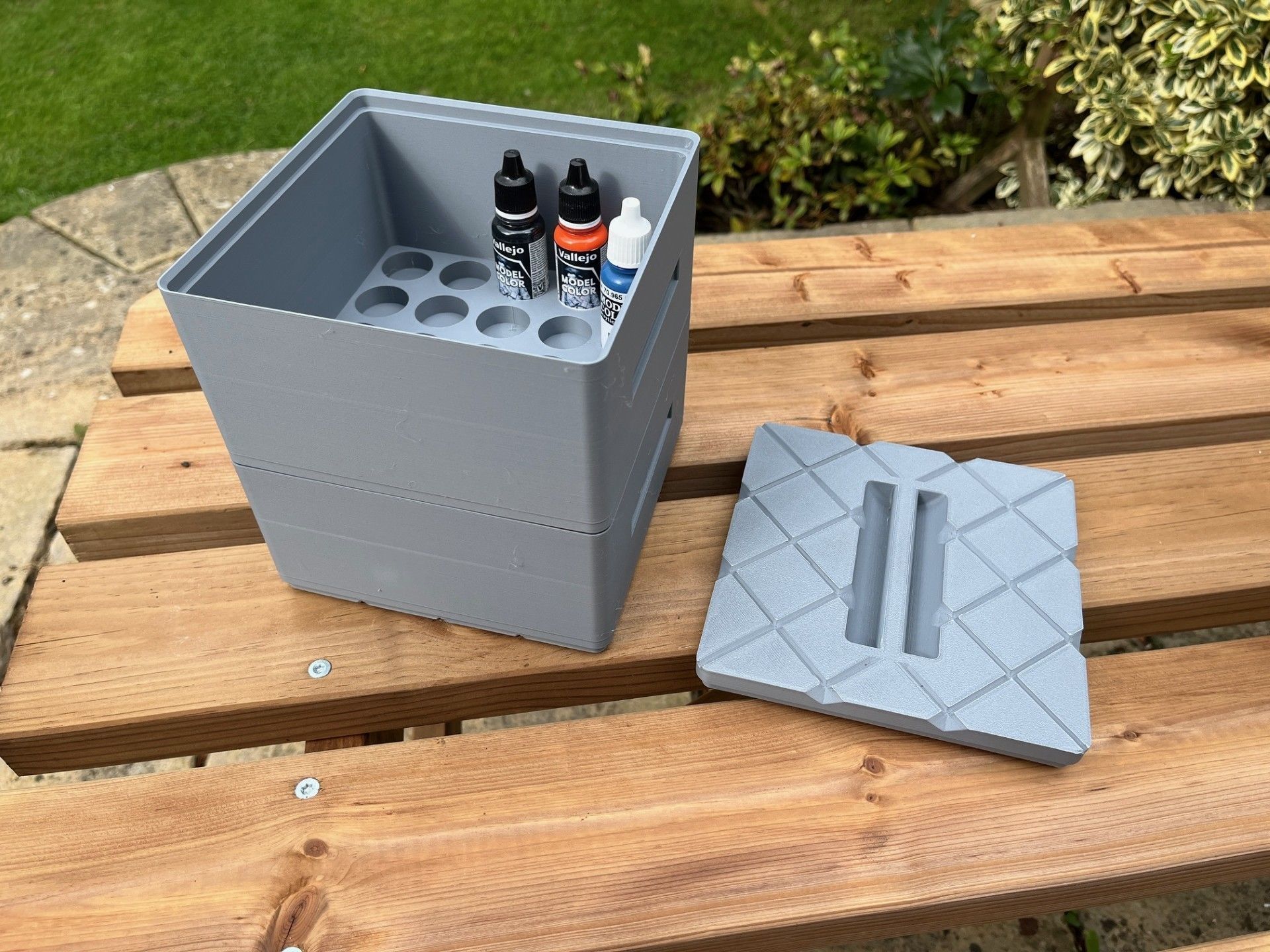 Stackable Vallejo Paint 17ml Dropper Bottle Storage Boxes 3D print model_2