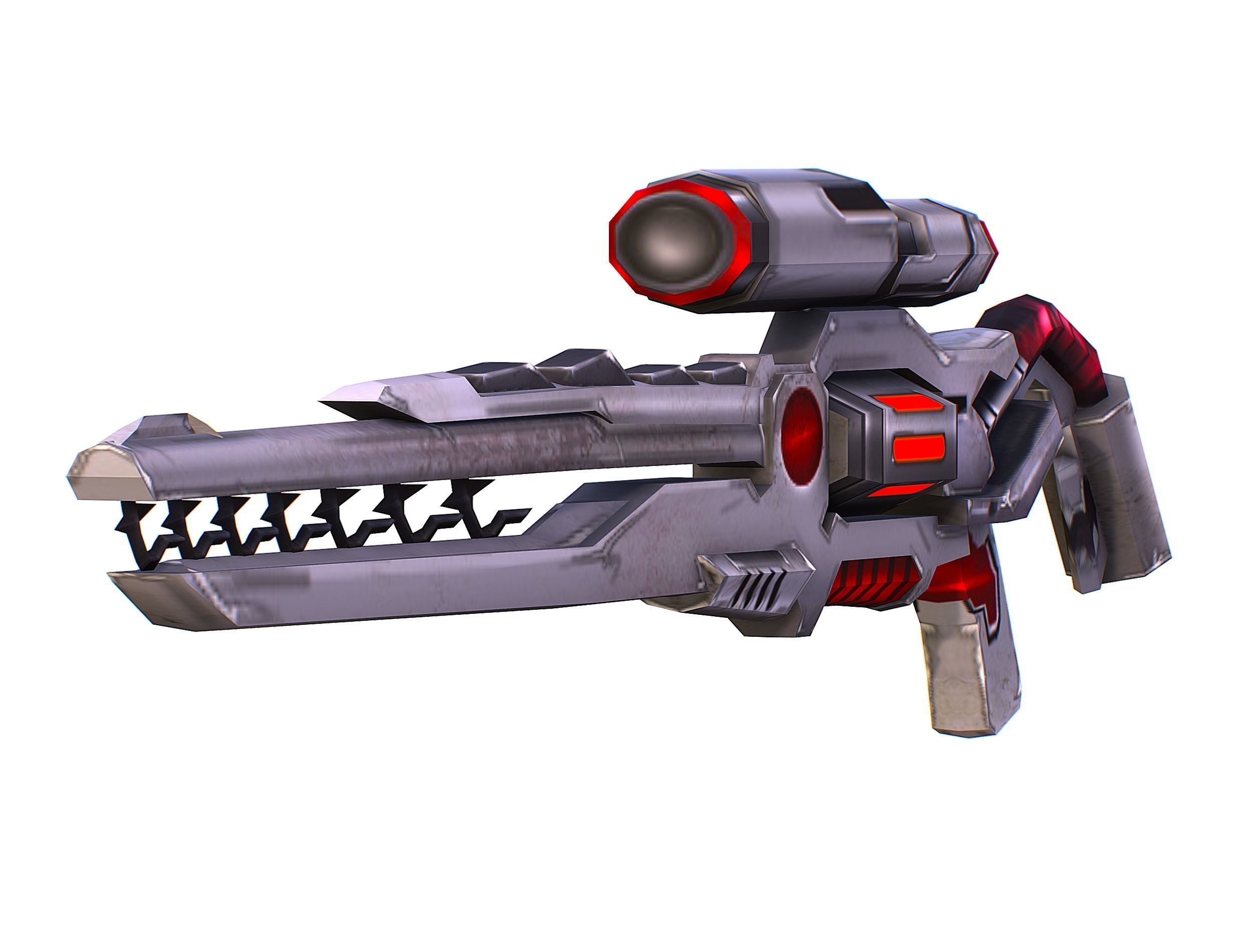 Sci-Fi Woman Cyborg - Female Drone Sniper Soldier Low-poly 3D model_57