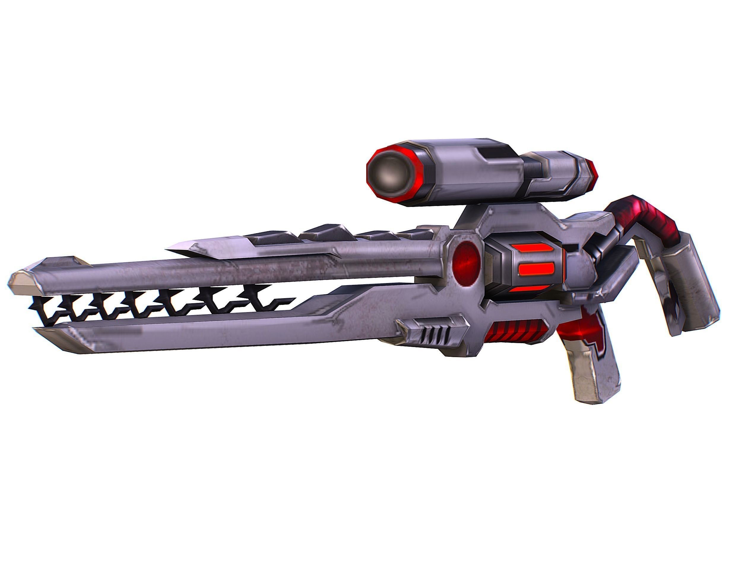 Sci-Fi Woman Cyborg - Female Drone Sniper Soldier Low-poly 3D model_56