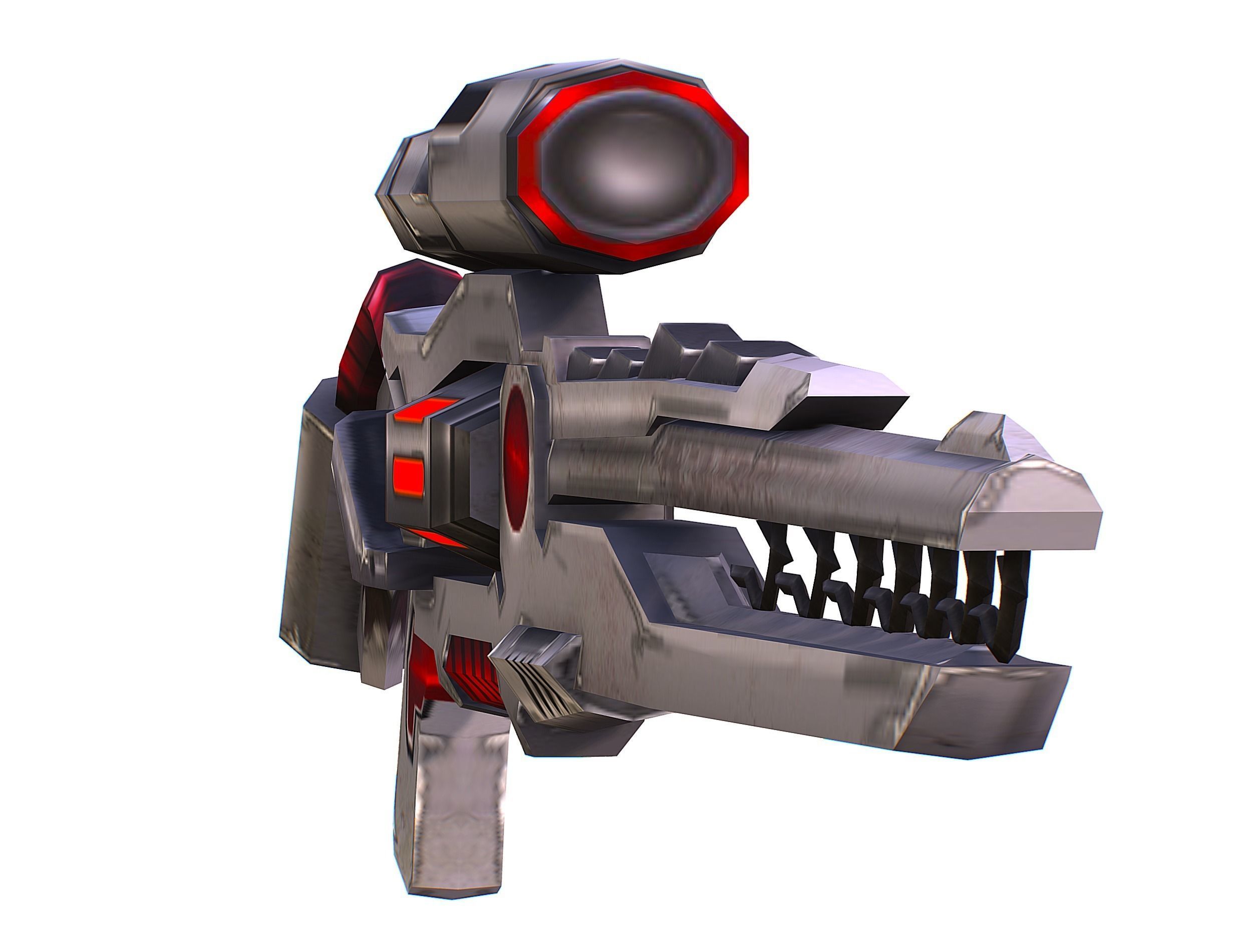 Sci-Fi Woman Cyborg - Female Drone Sniper Soldier Low-poly 3D model_61