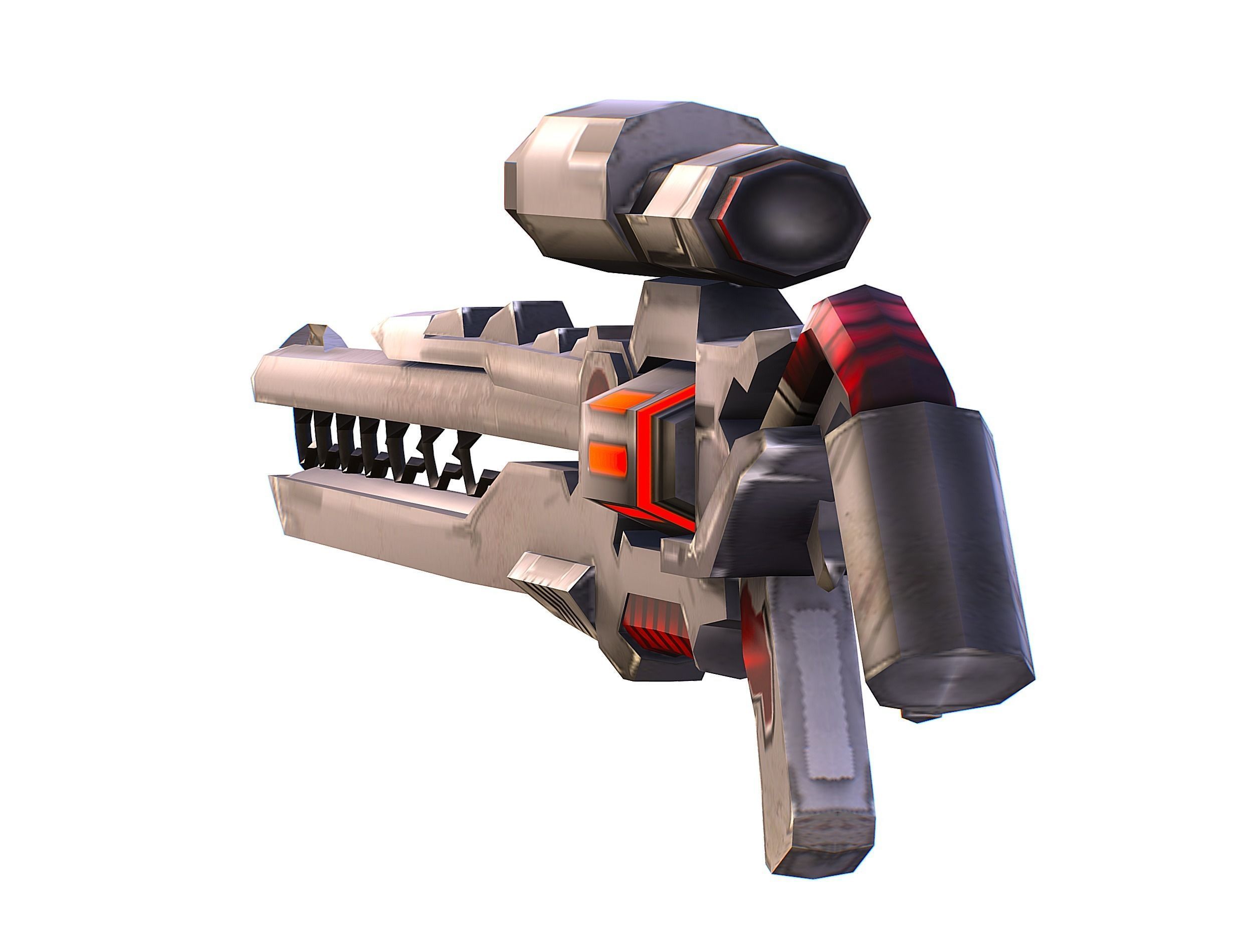 Sci-Fi Woman Cyborg - Female Drone Sniper Soldier Low-poly 3D model_53