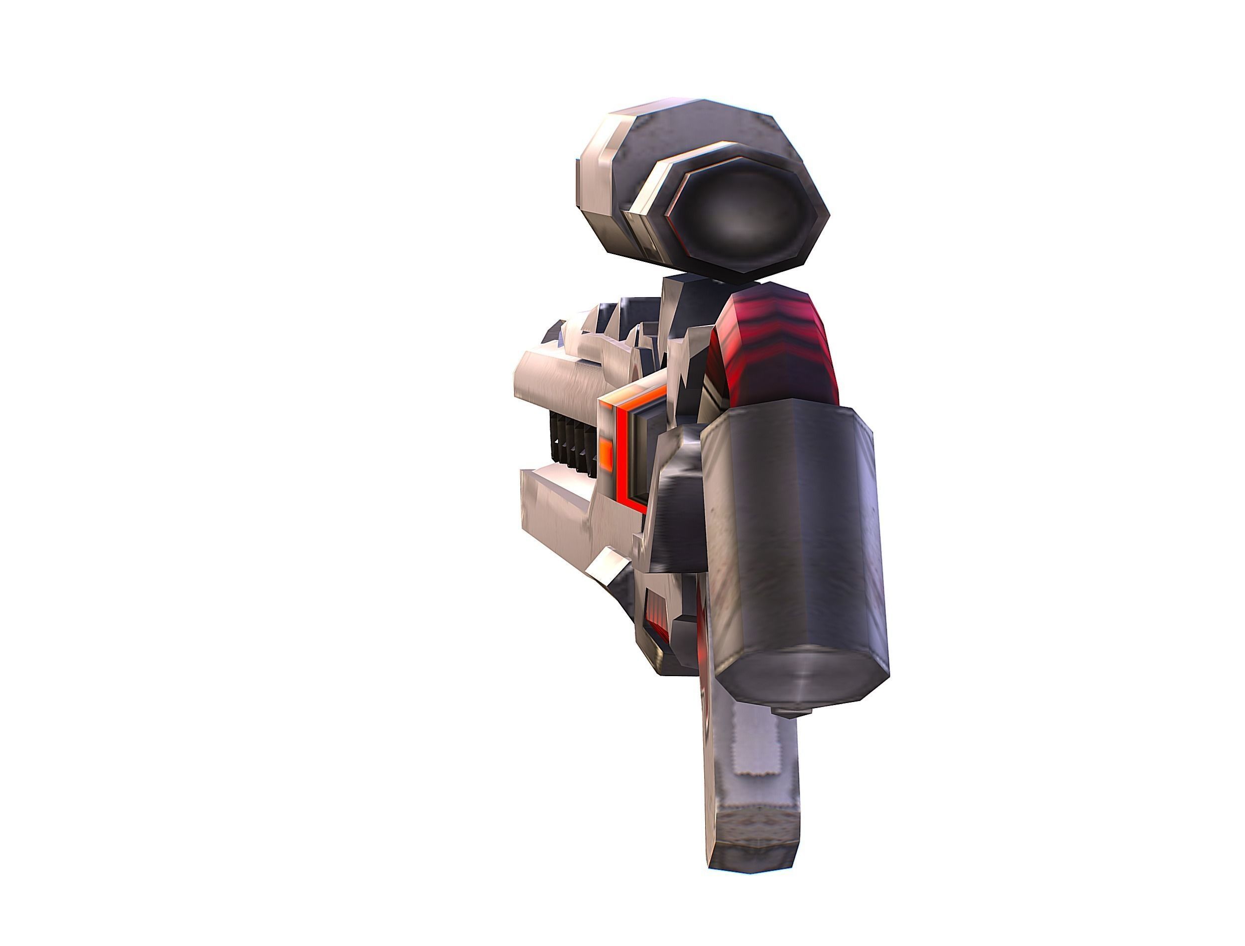 Sci-Fi Woman Cyborg - Female Drone Sniper Soldier Low-poly 3D model_52