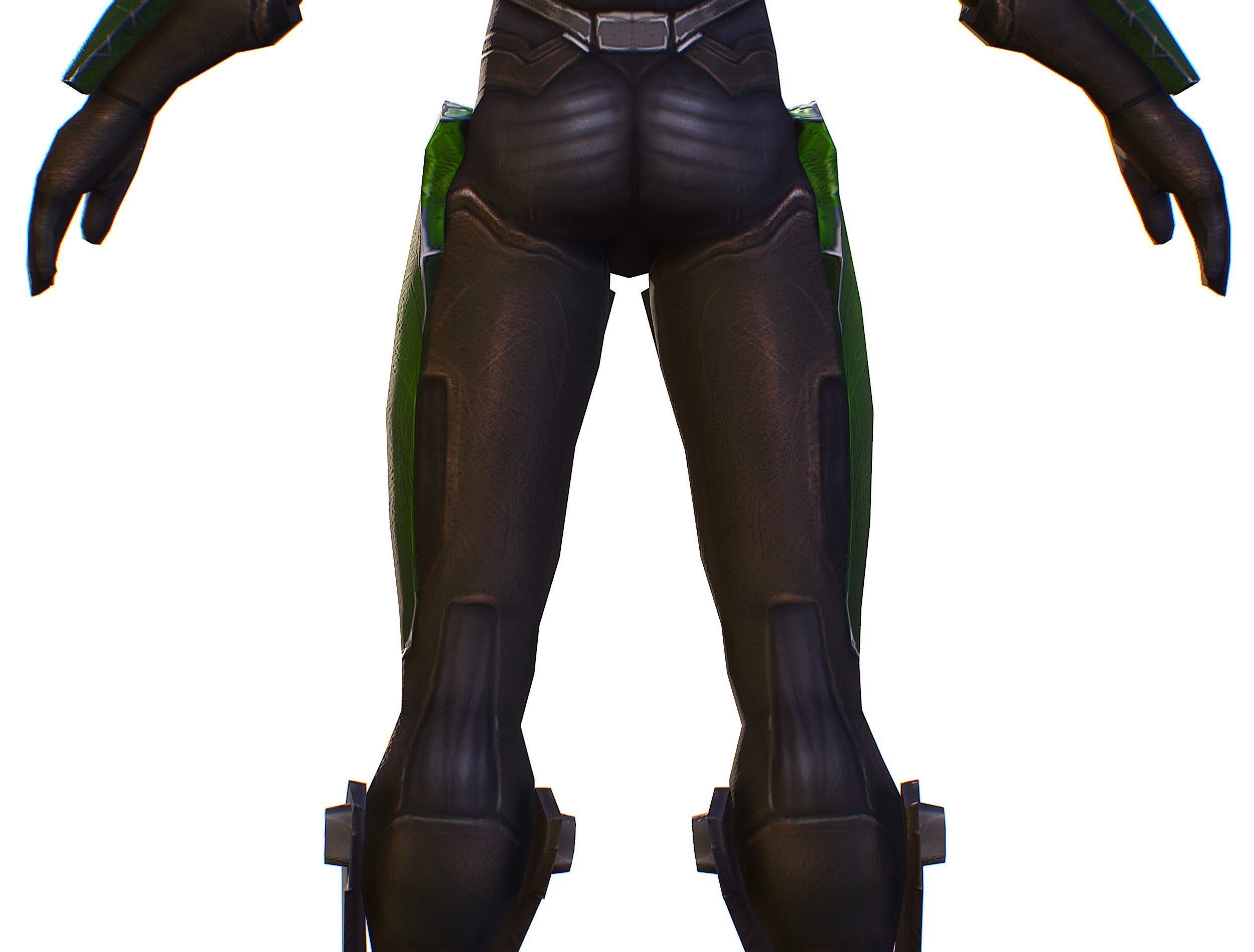 Sci-Fi Woman Cyborg - Female Drone Sniper Soldier Low-poly 3D model_33