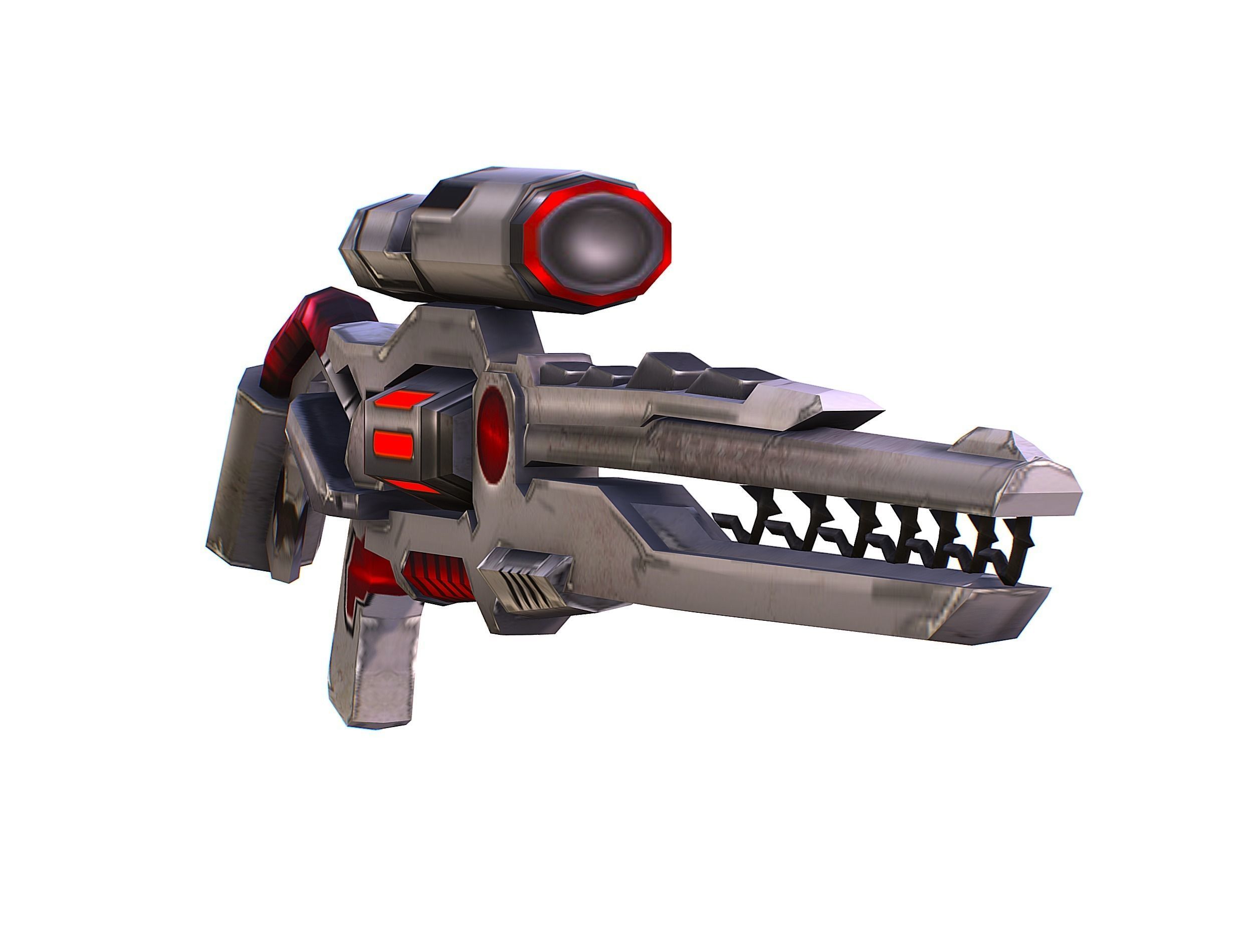 Sci-Fi Woman Cyborg - Female Drone Sniper Soldier Low-poly 3D model_45