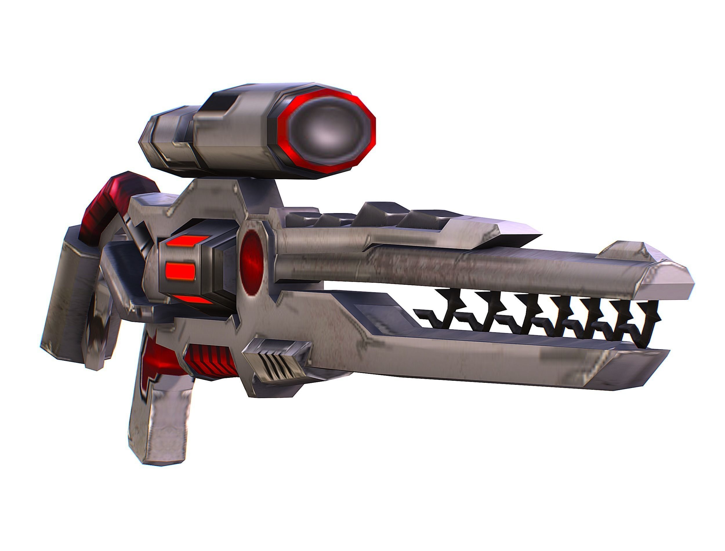 Sci-Fi Woman Cyborg - Female Drone Sniper Soldier Low-poly 3D model_62