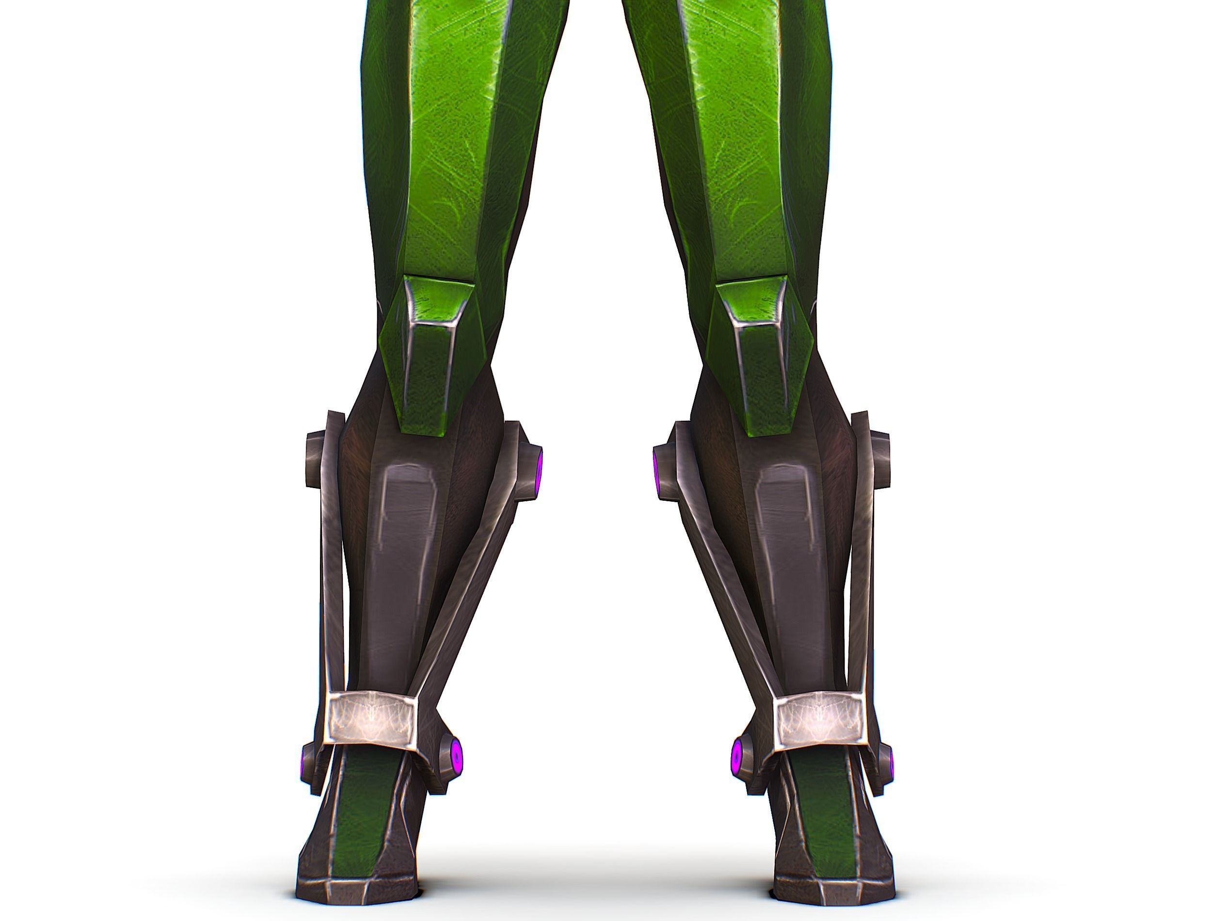 Sci-Fi Woman Cyborg - Female Drone Sniper Soldier Low-poly 3D model_31