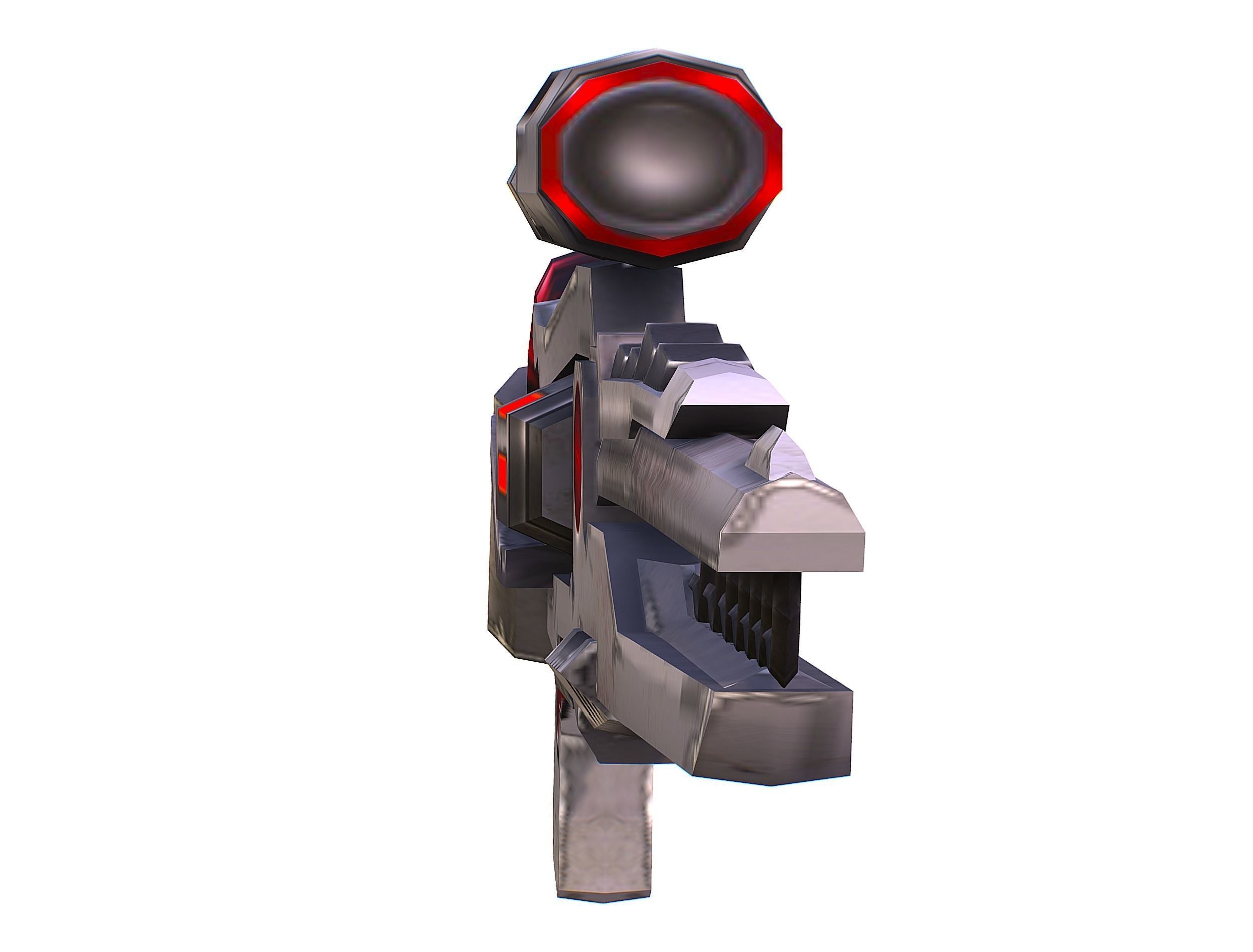 Sci-Fi Woman Cyborg - Female Drone Sniper Soldier Low-poly 3D model_60