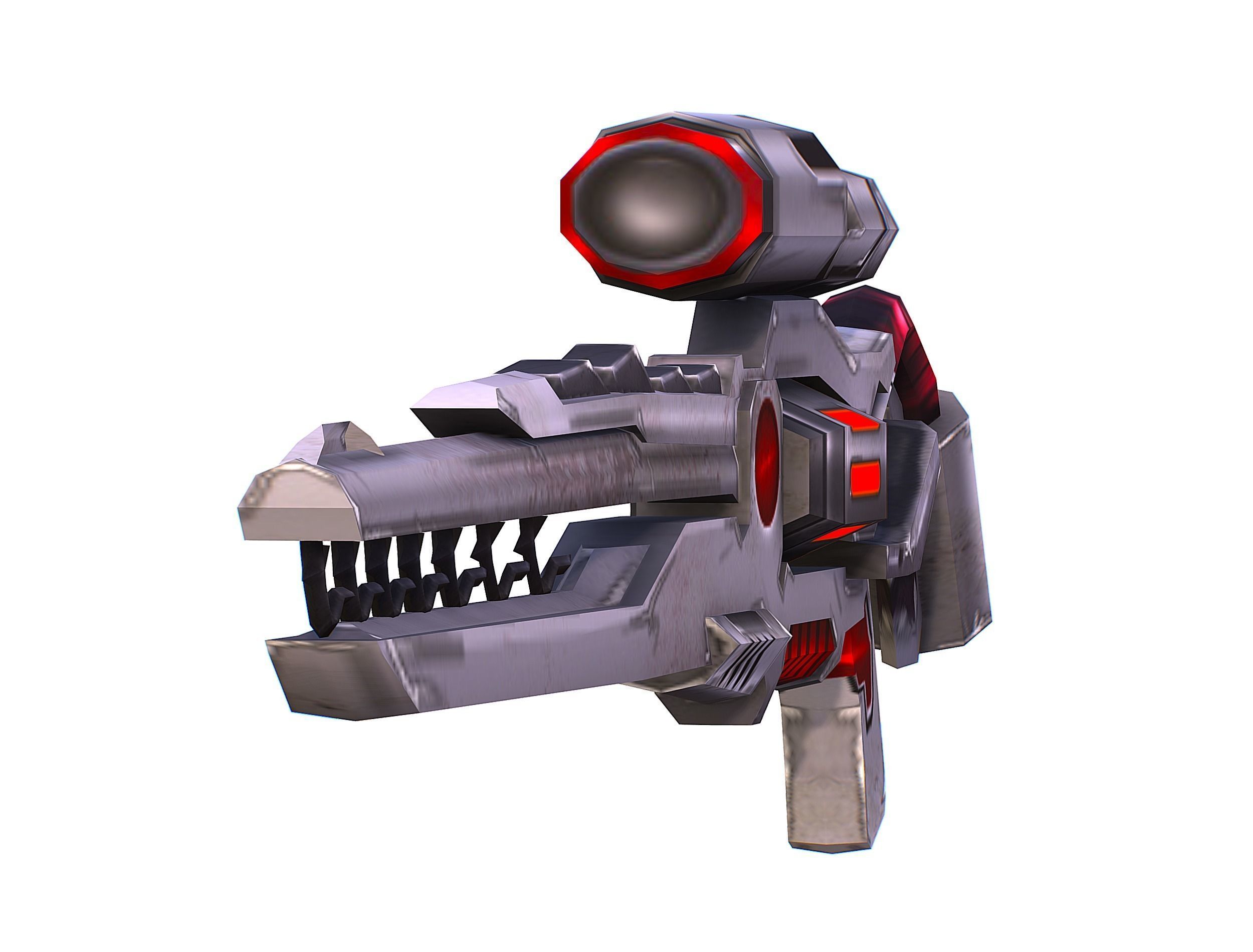 Sci-Fi Woman Cyborg - Female Drone Sniper Soldier Low-poly 3D model_58