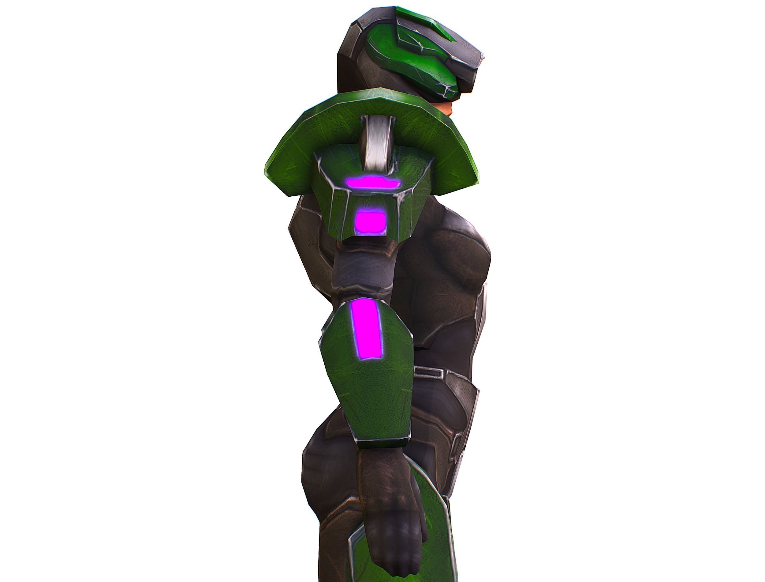 Sci-Fi Woman Cyborg - Female Drone Sniper Soldier Low-poly 3D model_35