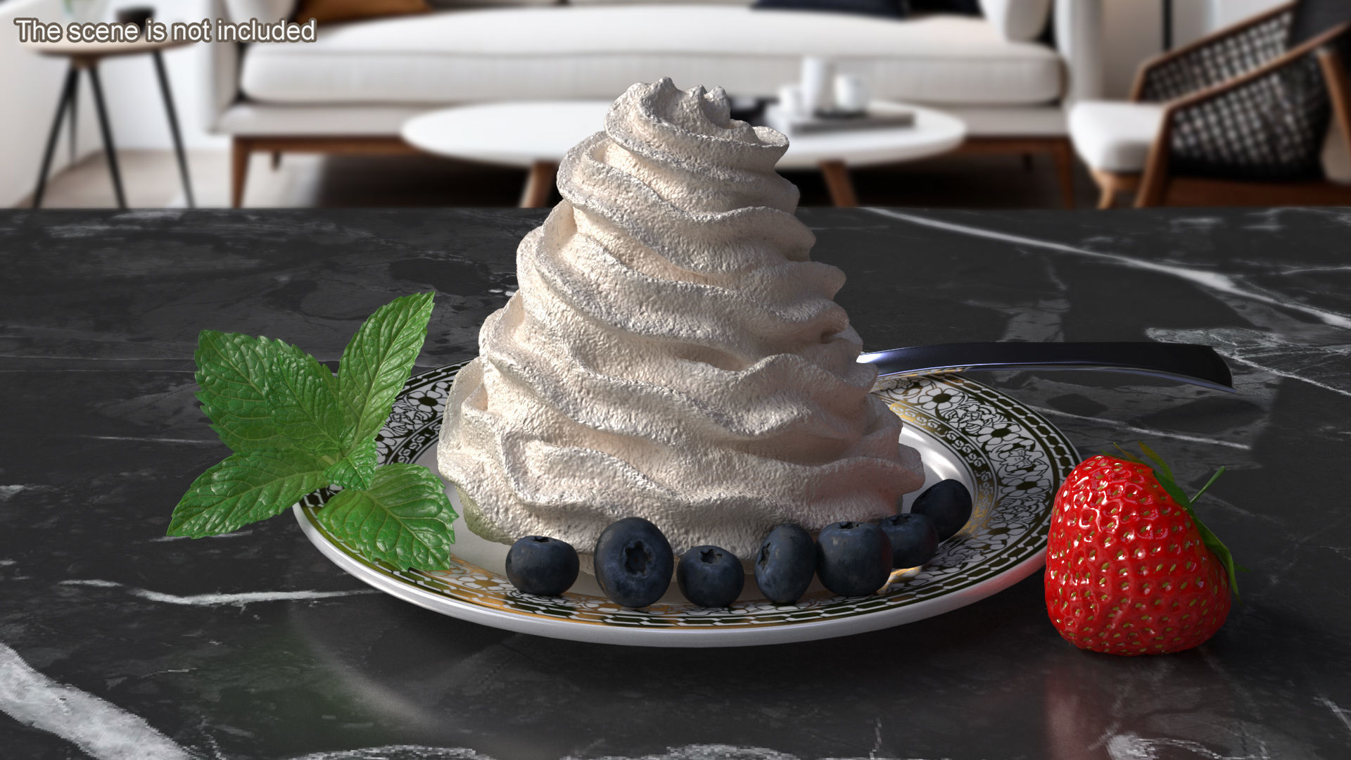 Vanilla Whipped Cream for 3D Print 3D print model