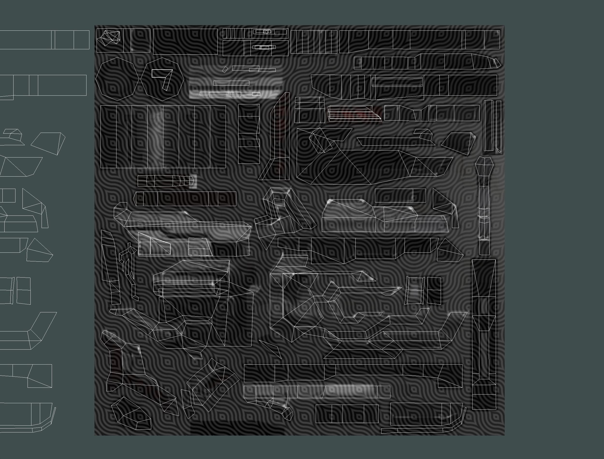 Woman Cyborg Machine Gun Rifle and Pistol Low-poly 3D model_79