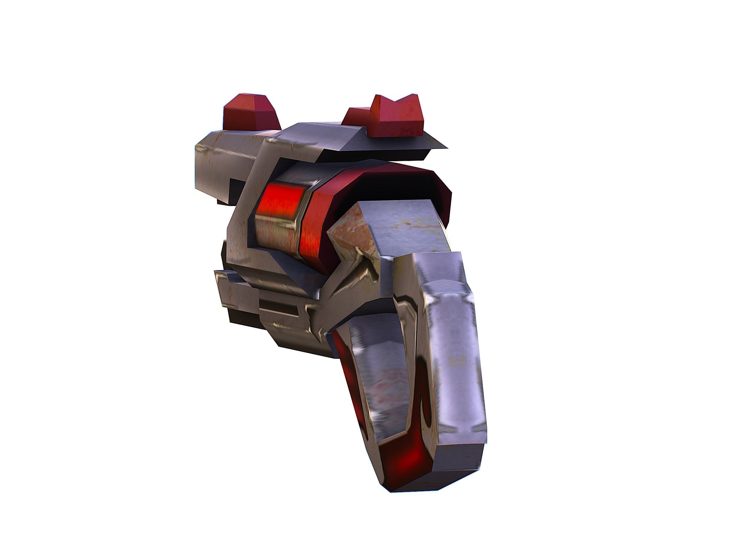 Woman Cyborg Machine Gun Rifle and Pistol Low-poly 3D model_65