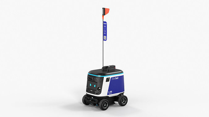 Delivery Robot Kiwibot Blue 3D model 7